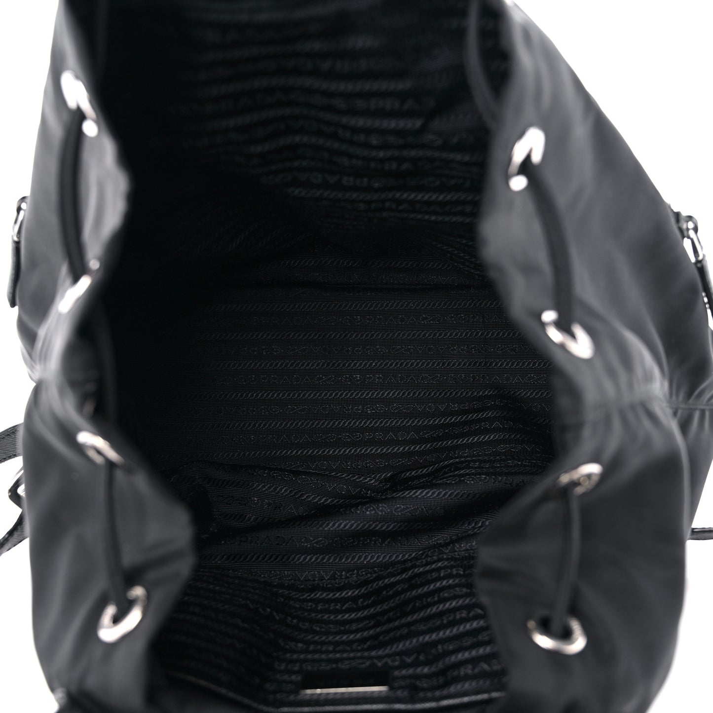 Tessuto Nylon Saffiano Medium Backpack Black