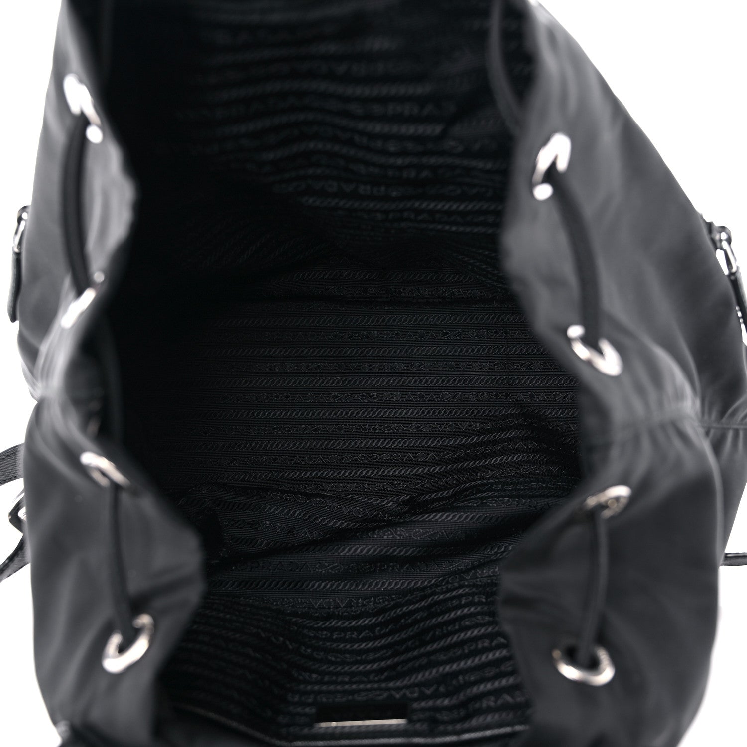Prada Tessuto Nylon Saffiano Medium Backpack Black 5 of 11