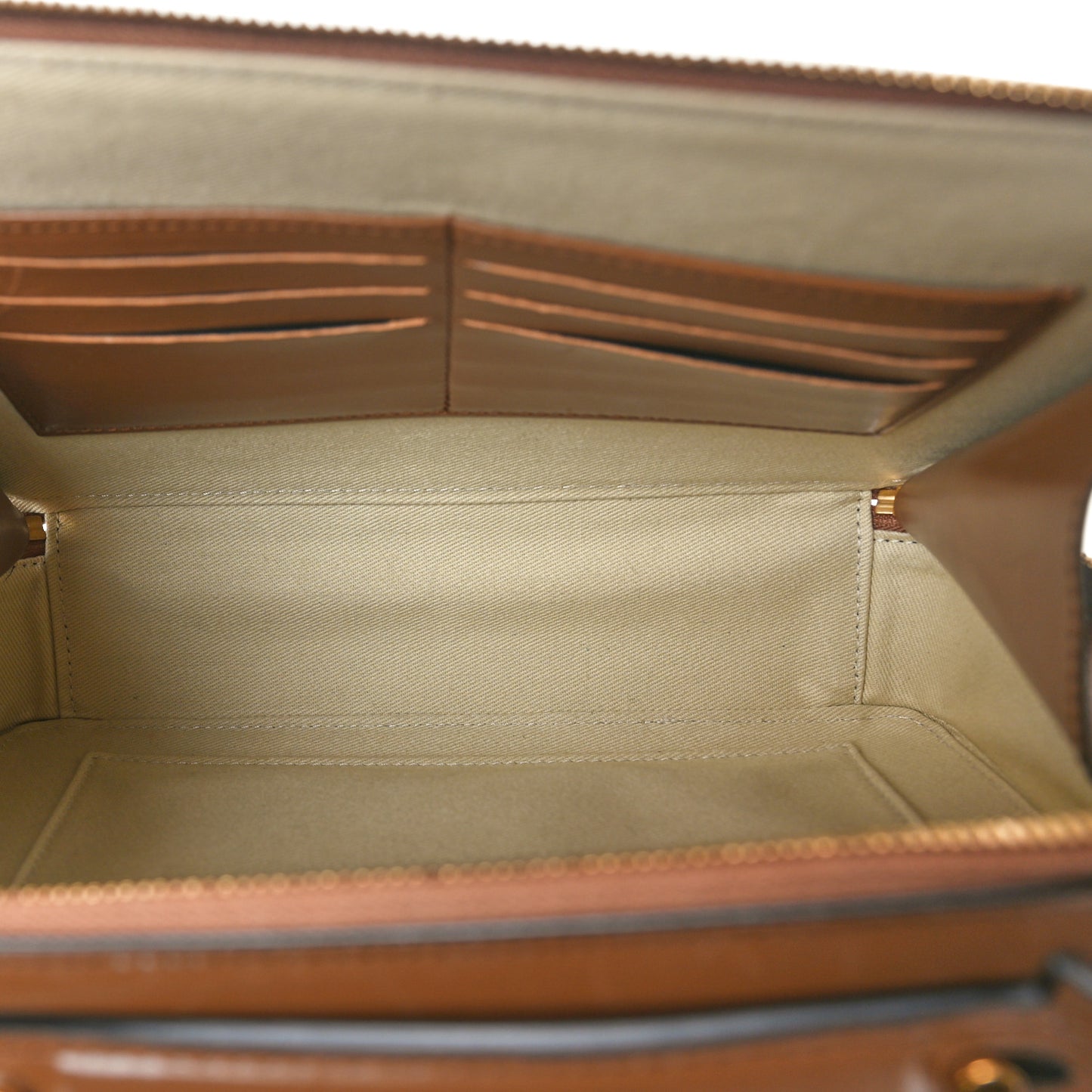 Canvas Calfskin Allover Messenger Bag Beige Brown