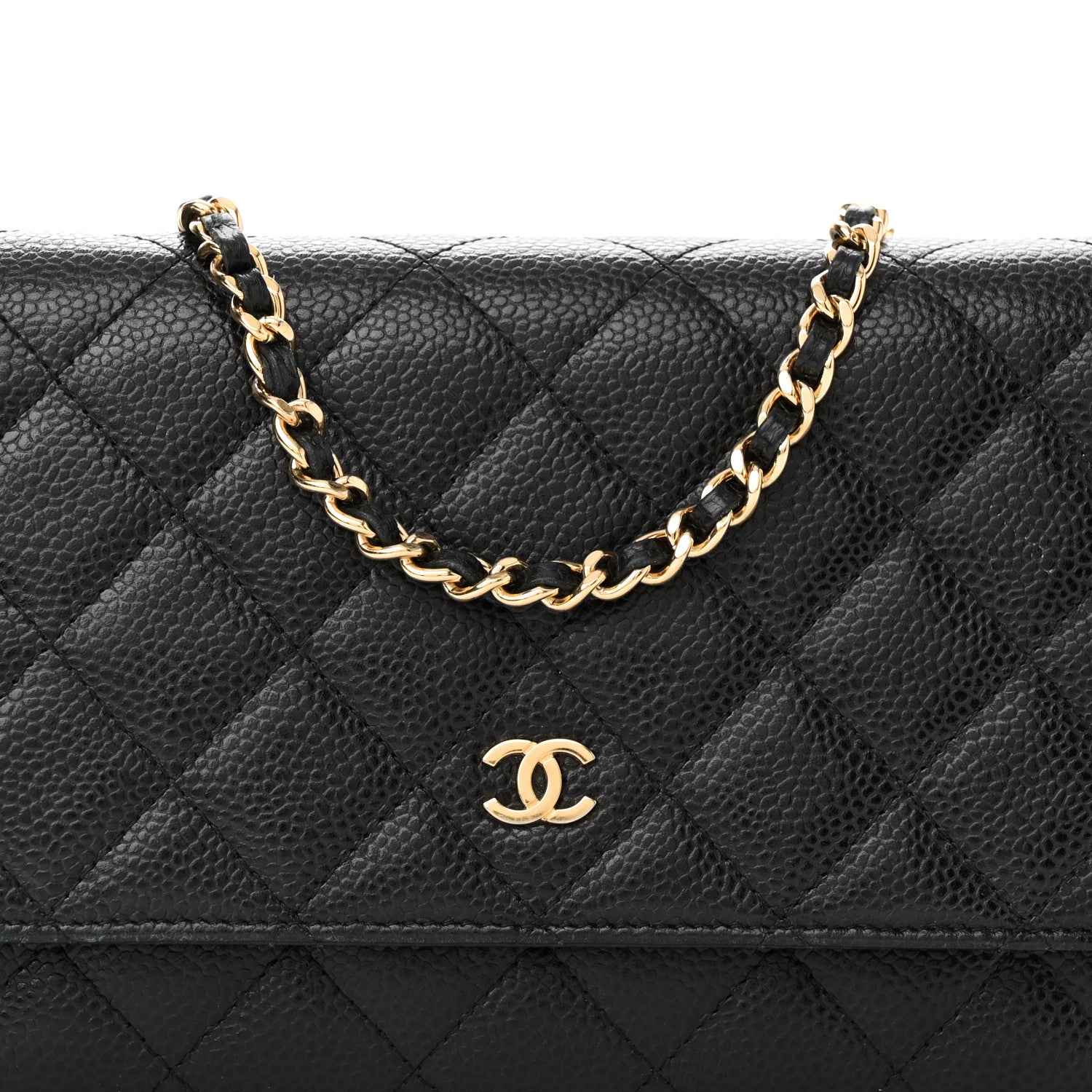 Chanel Caviar Quilted Wallet on Chain WOC Black 9 of 12