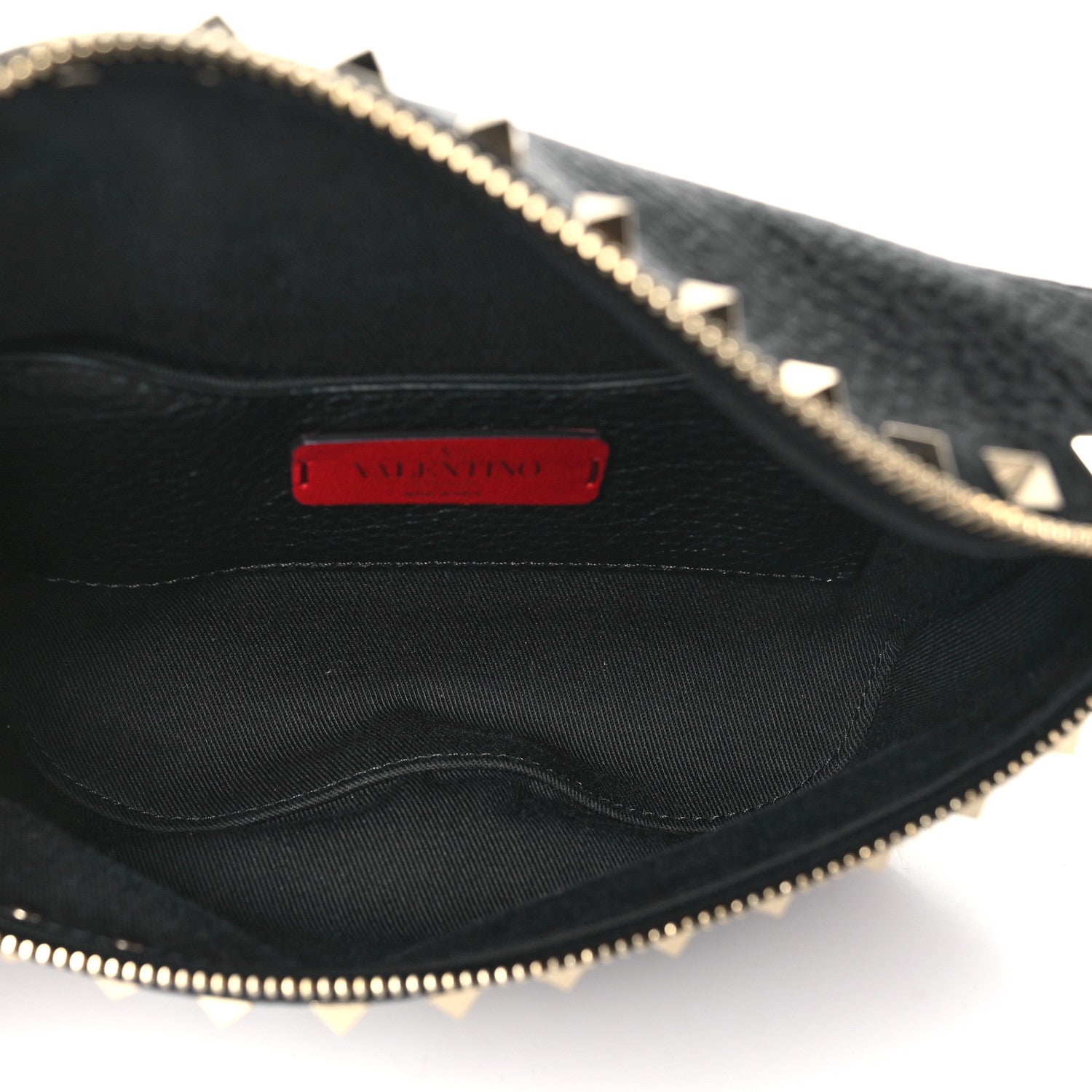 Valentino Garavani Grainy Calfskin Rockstud Belt Bag Black 5 of 9