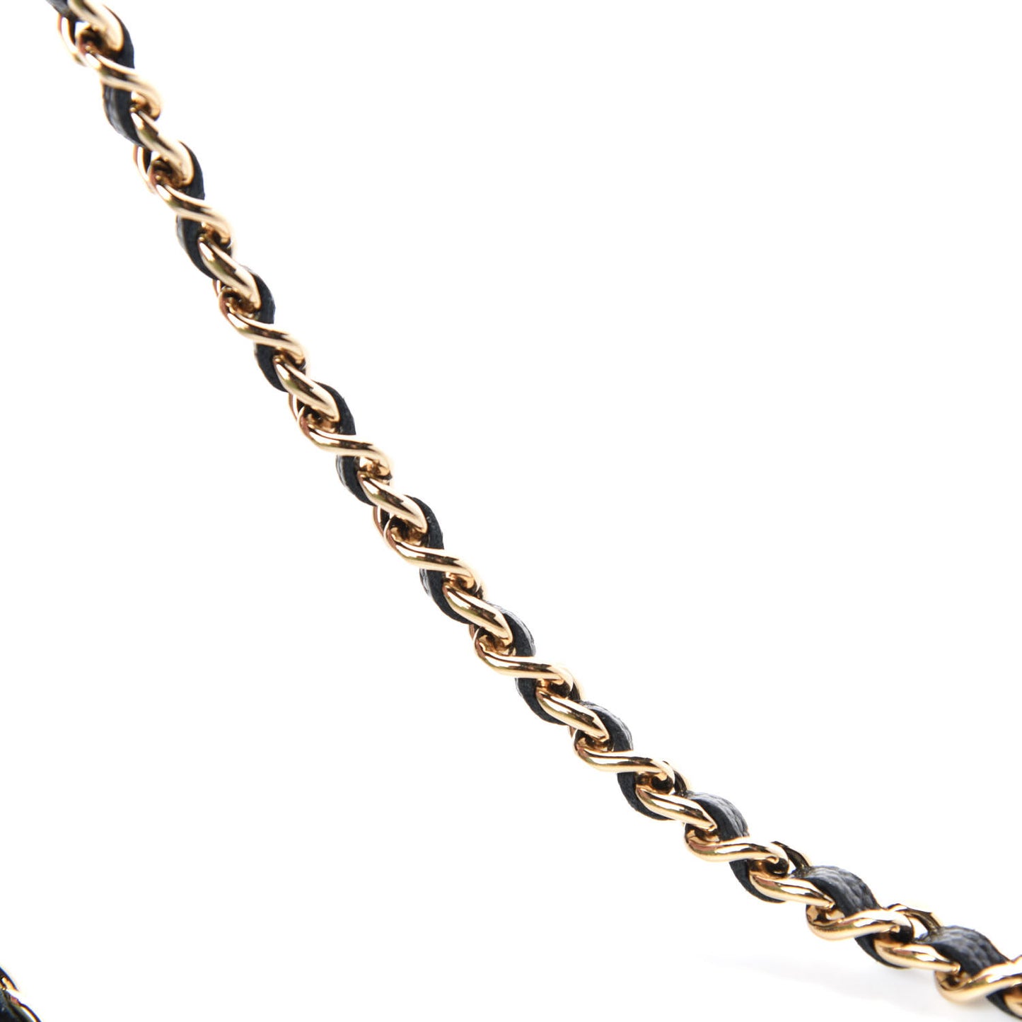 Caviar Quilted Round Clutch With Chain Black