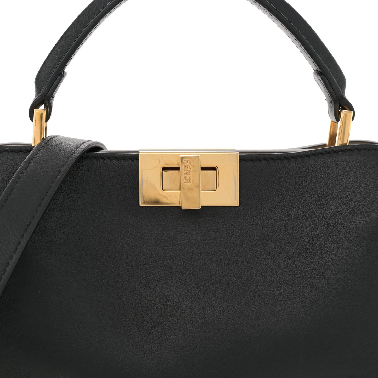 Vitello Tahiti Burro Medium Peekaboo Iconic Essentially Satchel Black Corda