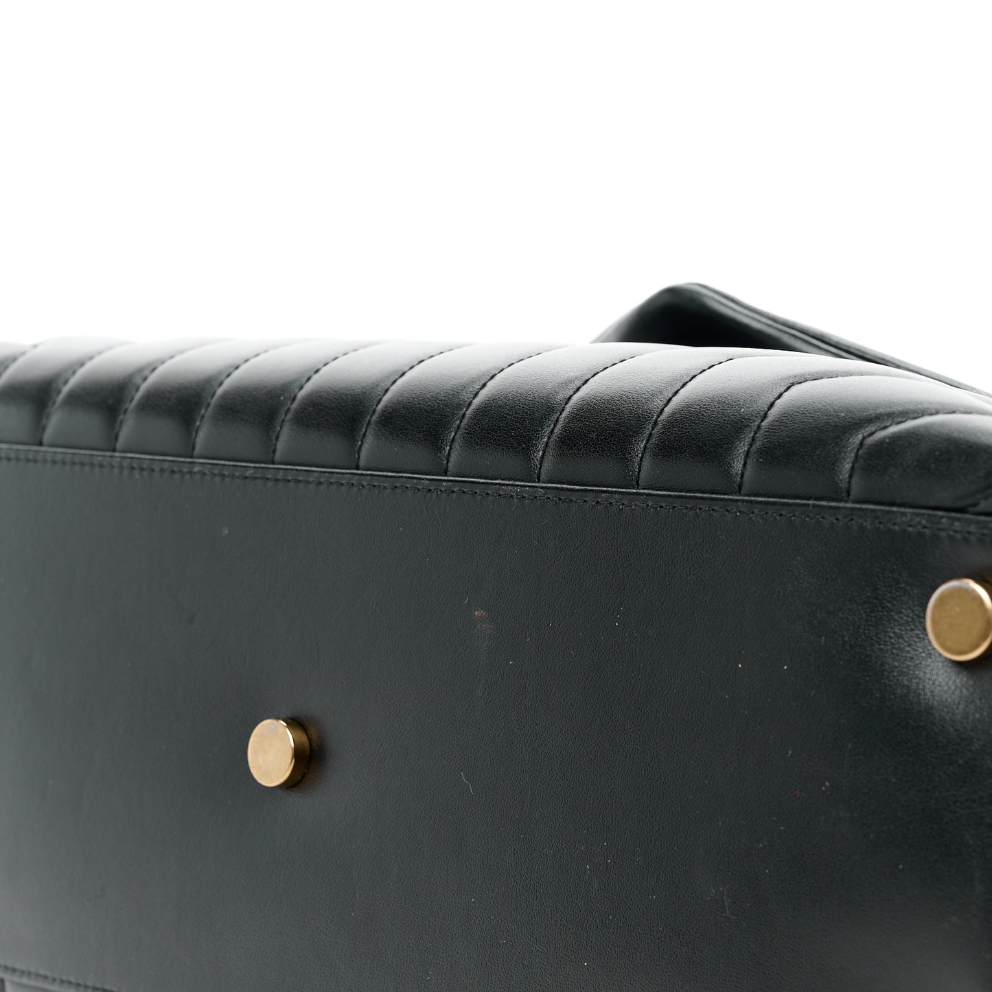 SAINT LAURENT Calfskin Y Quilted Monogram Large Loulou Chain Satchel Black