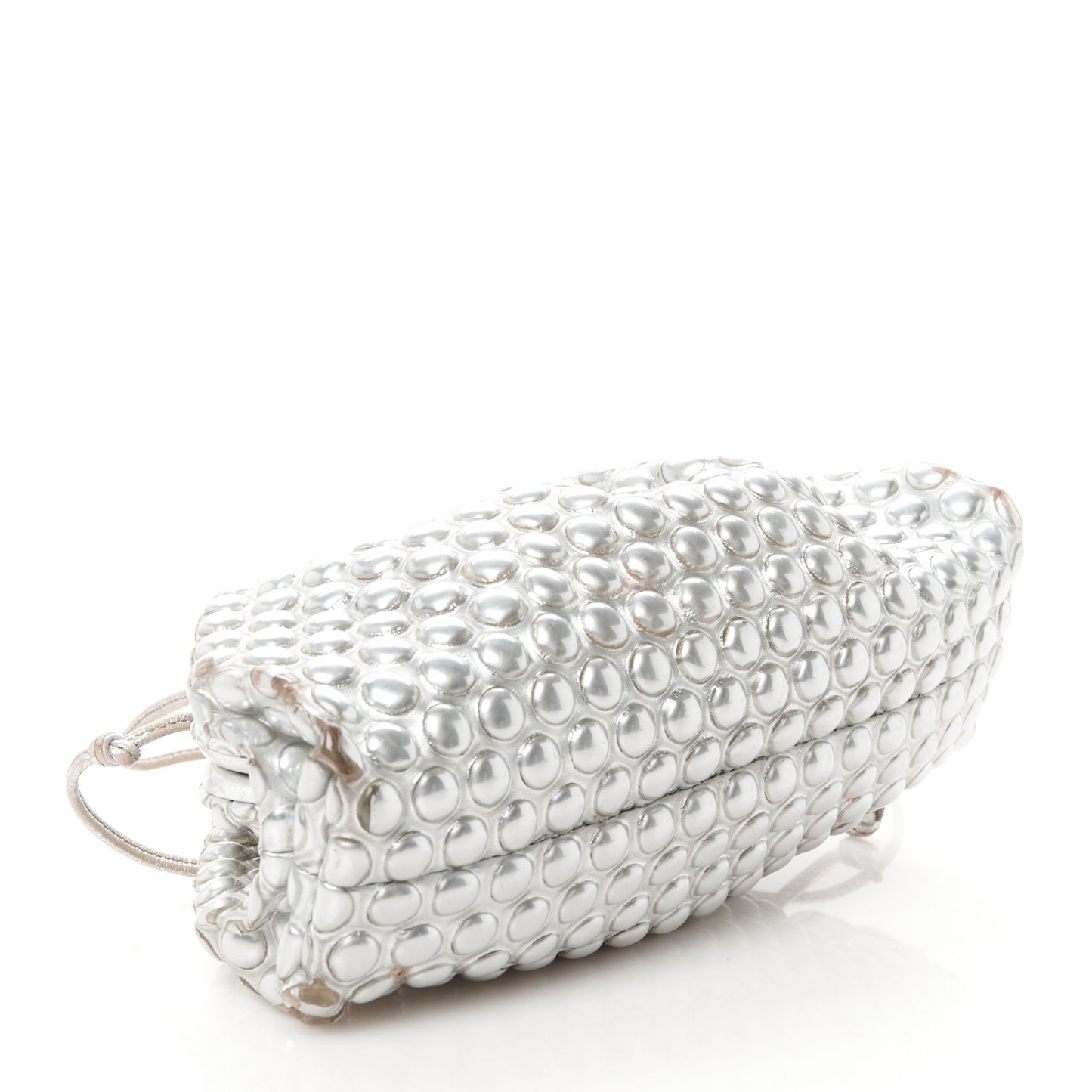 Metallic Fabric Bubble Wrap The Mini Pouch Silver