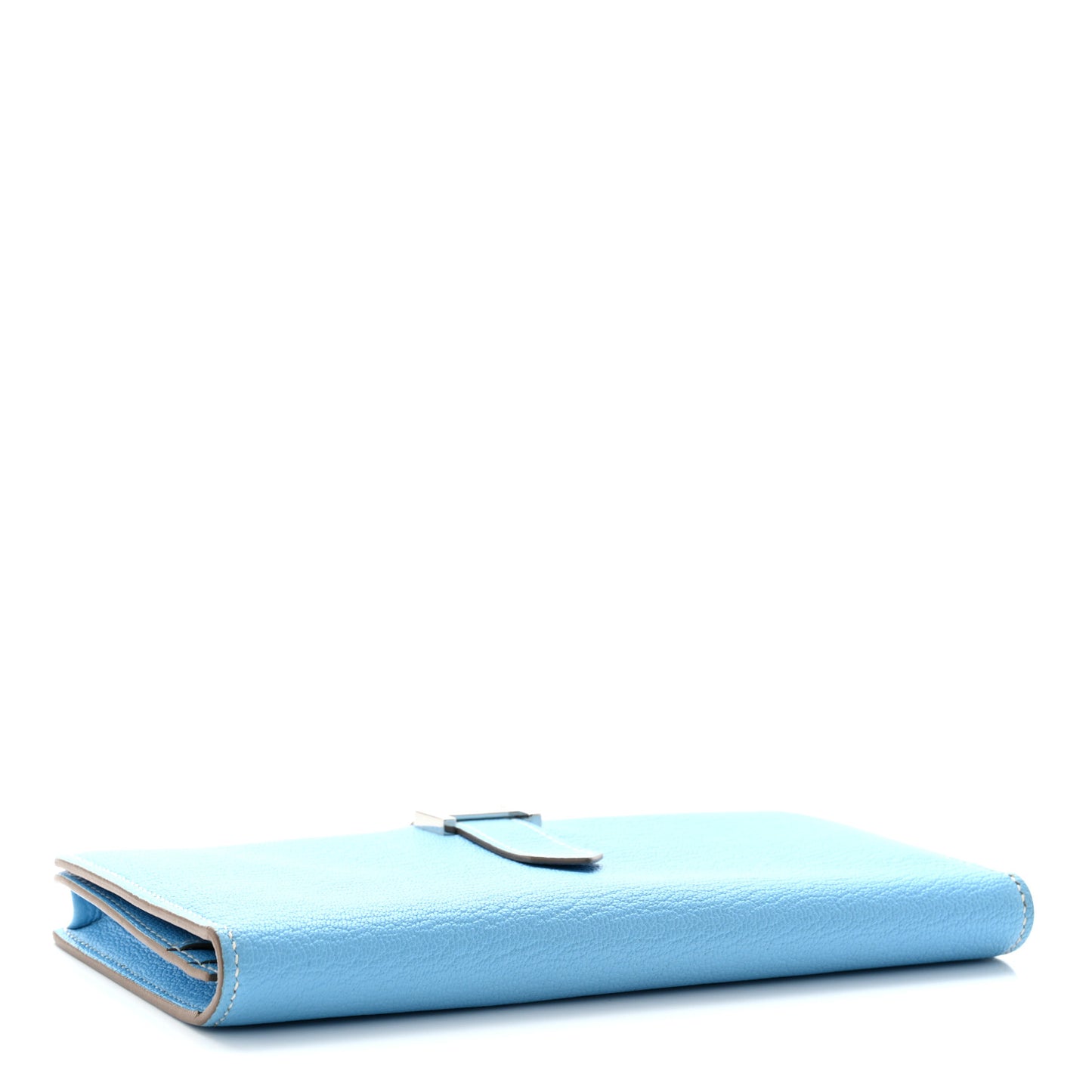 Chevre Mysore Bearn Gusset Wallet Celeste