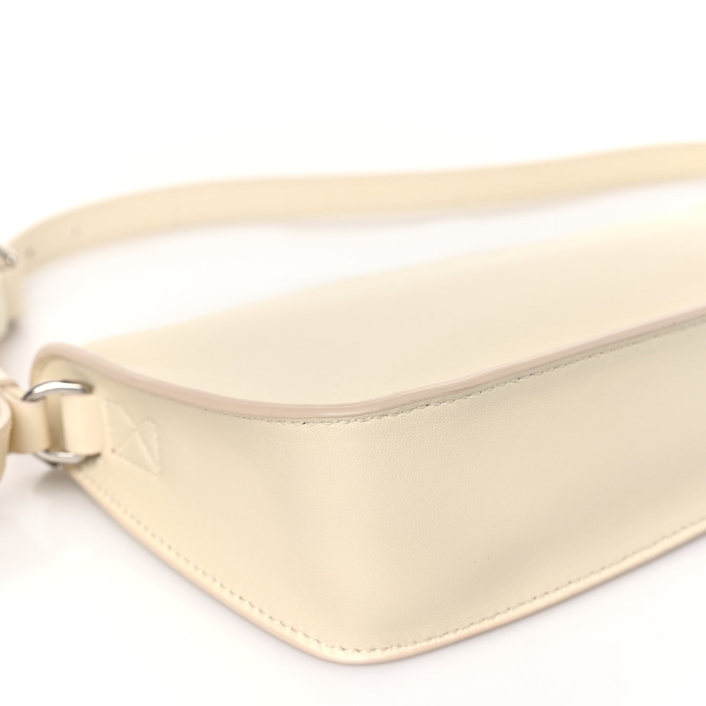 Calfskin Mini Shield Sling Bag Pearl