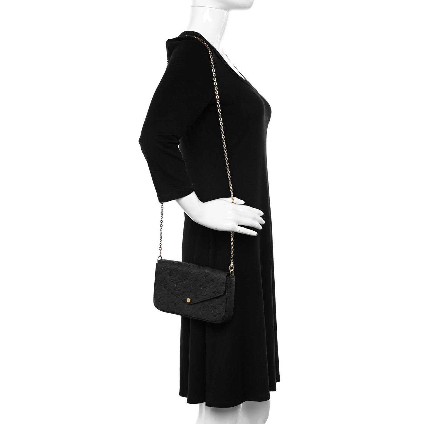 Empreinte Pochette Felicie Chain Wallet Black