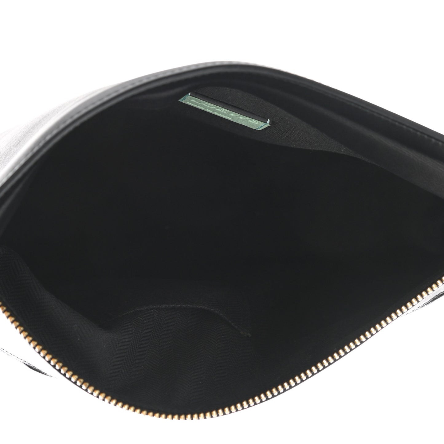 Calfskin Embroidered Bat T Pouch Black