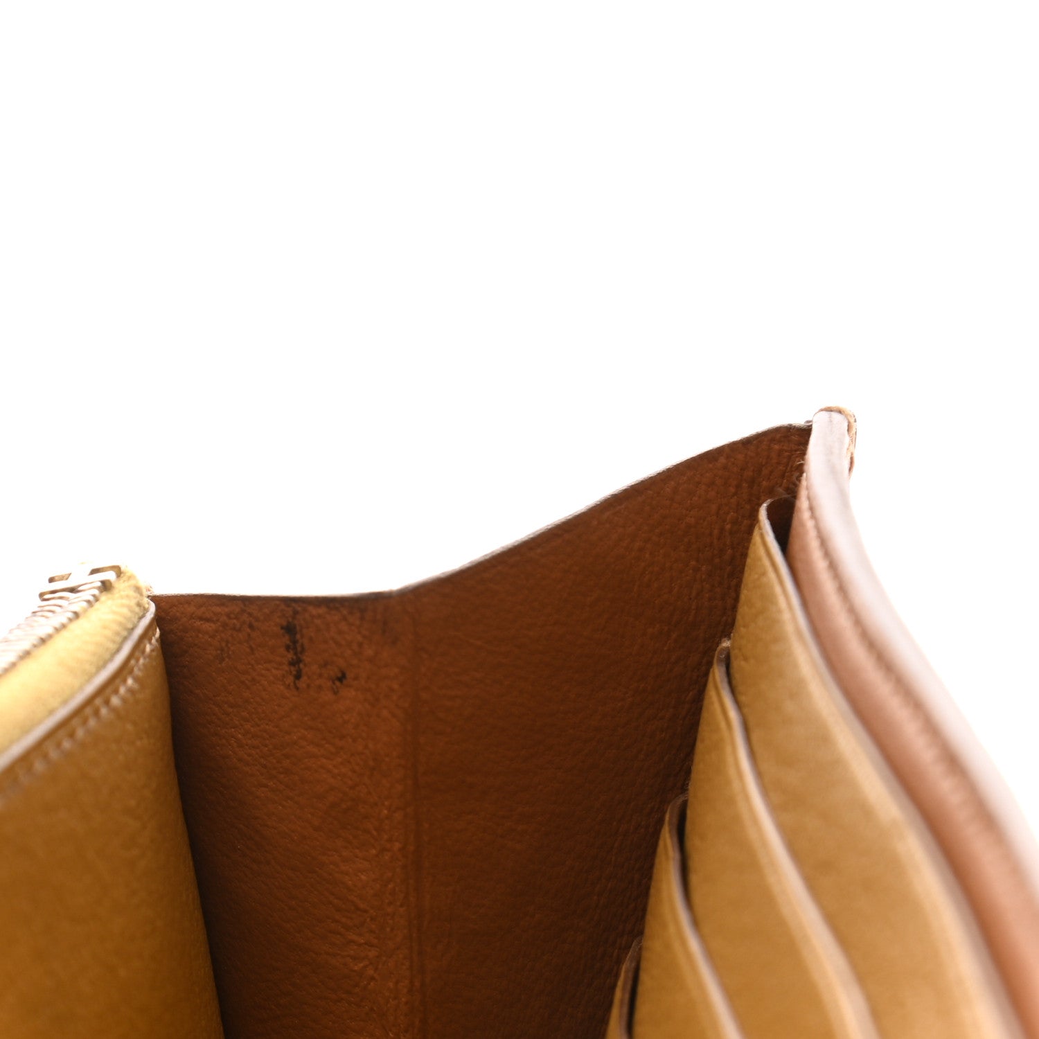 Hermes Matte Alligator Verso Constance Long Wallet Paille Sable 6 of 10