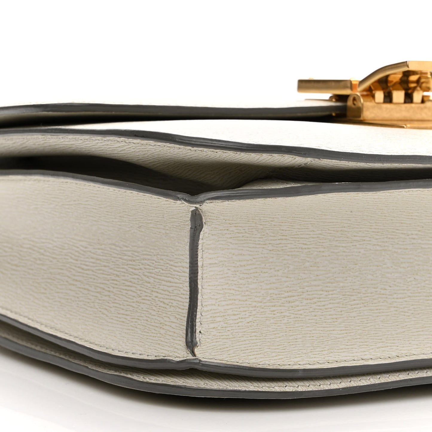 Liege Calfskin Medium Classic Box Flap Bag Pale Grey