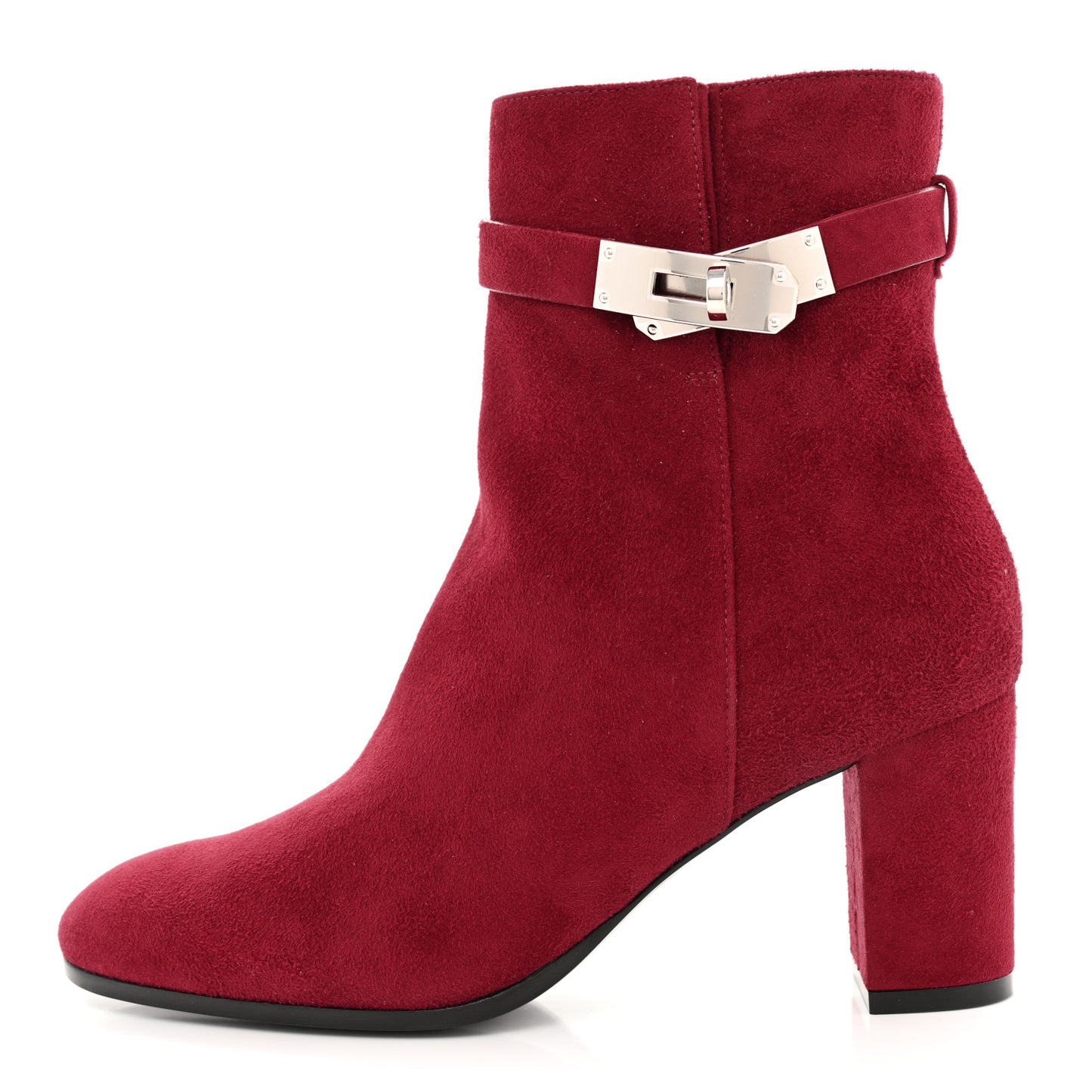 Suede Goatskin Saint Germain Ankle Boots 36.5 Rouge Tibetain