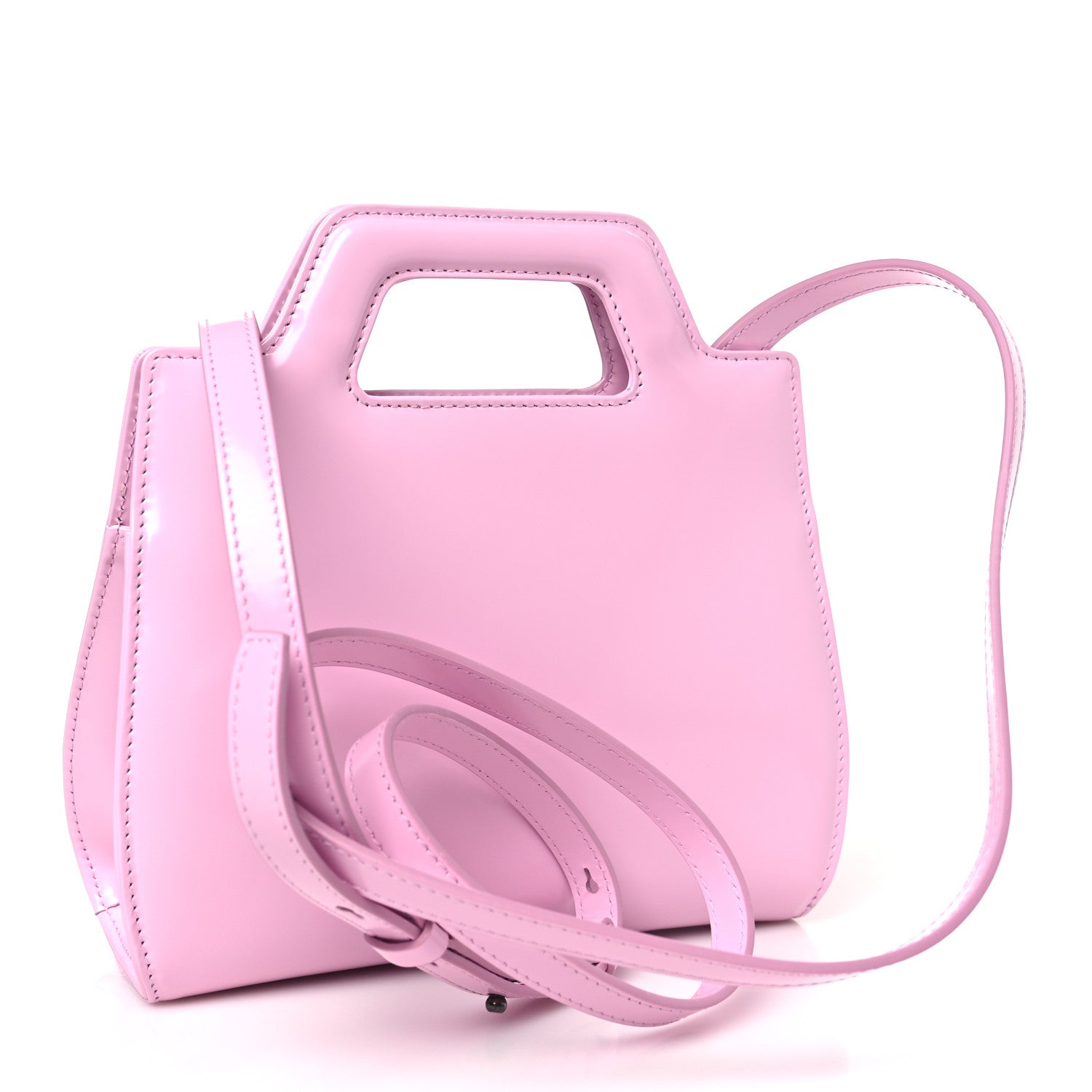 Salvatore Ferragamo Brushed Calfskin Mini Wanda Top Handle Bag Bubble Gum 3 of 8