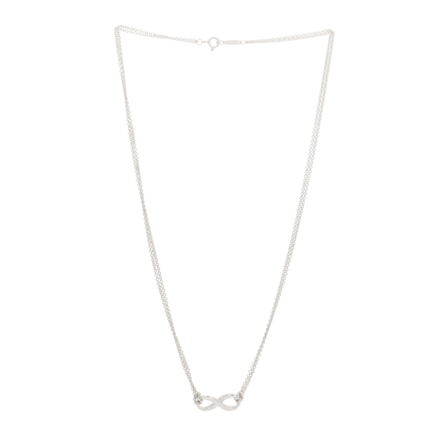 Tiffany Sterling Silver Infinity Pendant Necklace 3 of 4