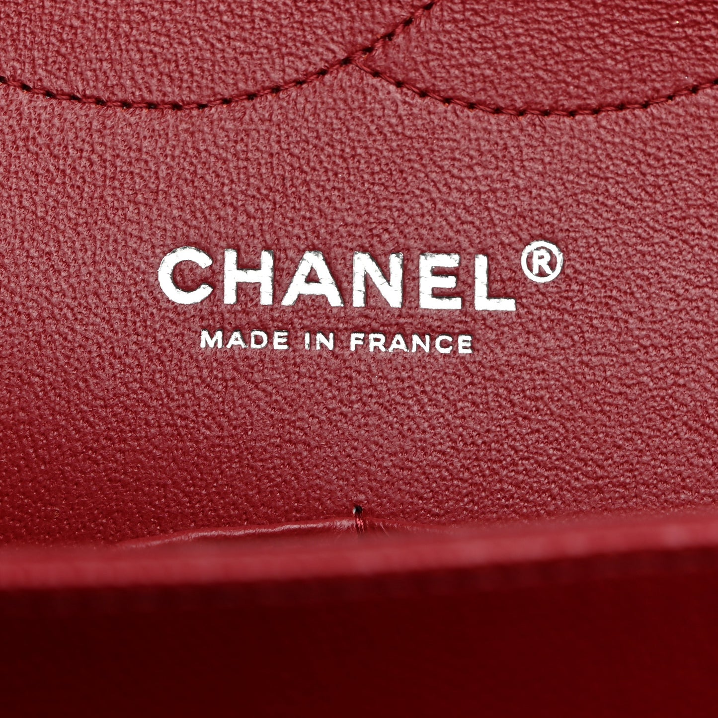 Caviar Quilted Jumbo Double Flap Dark Red