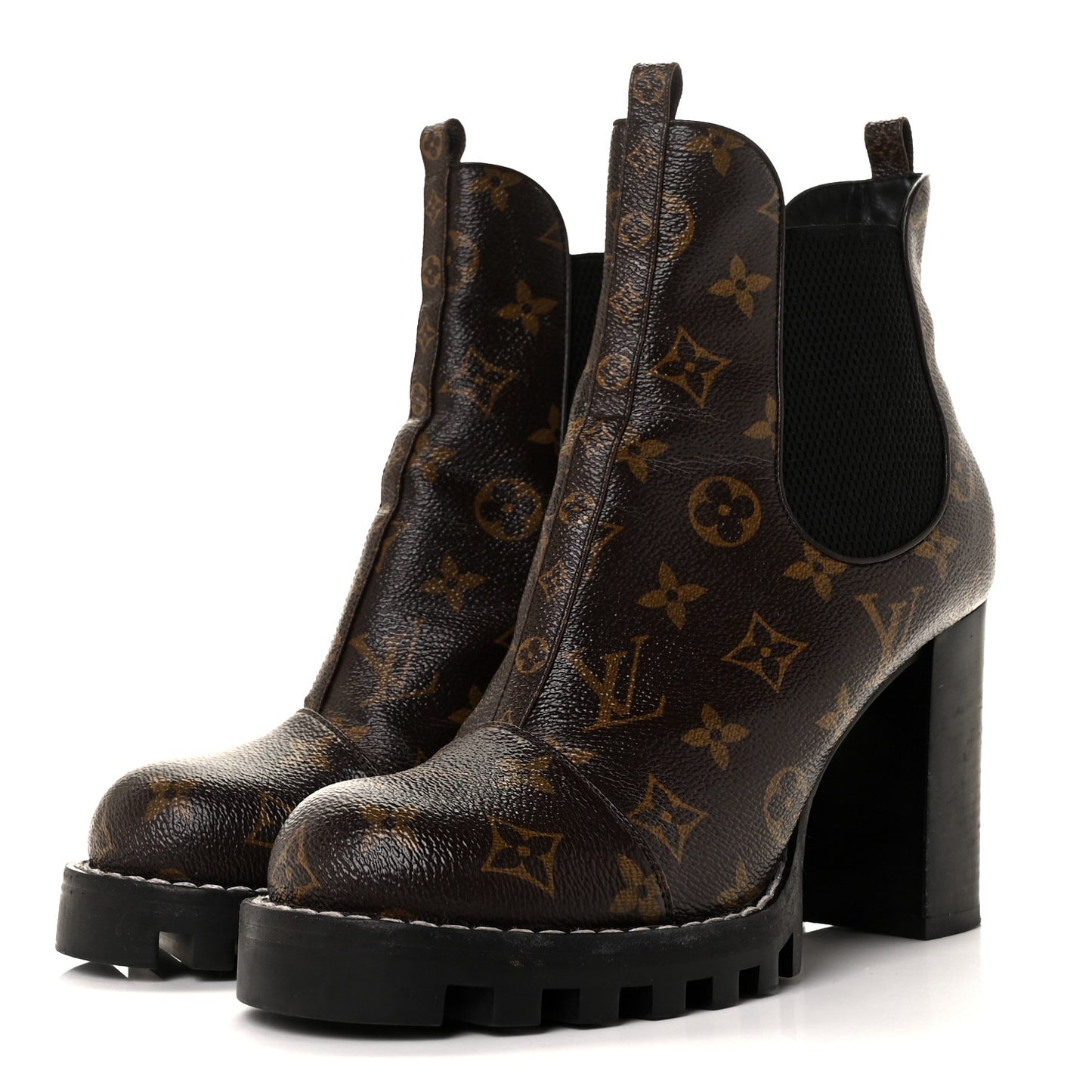 Patent Monogram Star Trail Chelsea Ankle Boots 39.5