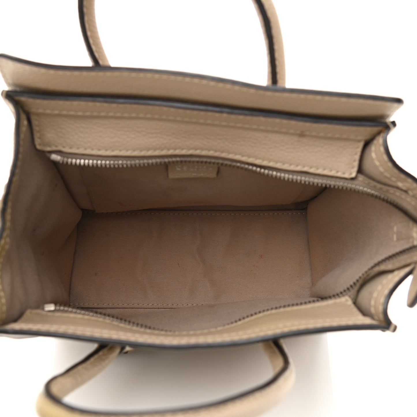 Drummed Calfskin Nano Luggage Dune