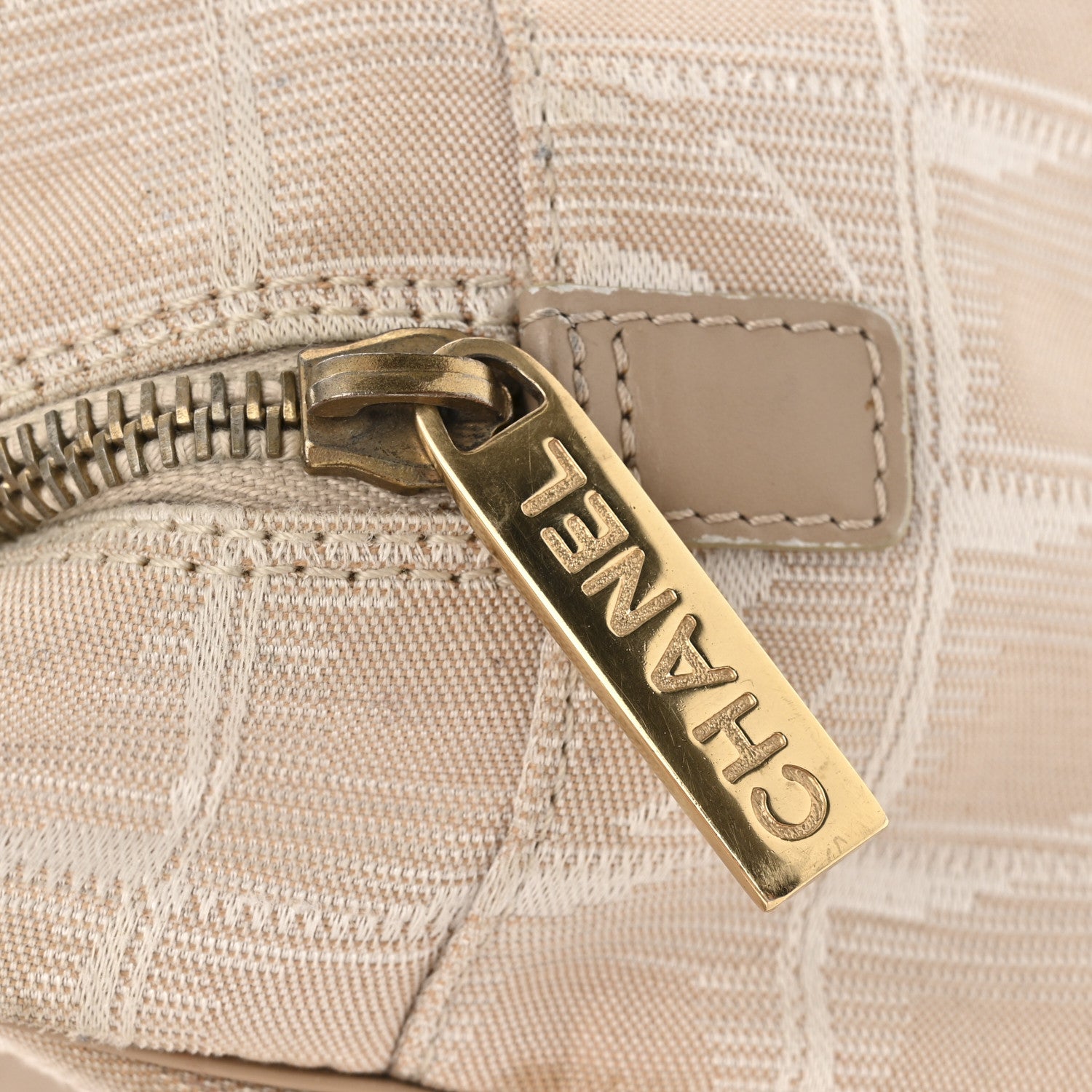 Chanel Nylon Travel Bowler Beige 11 of 12