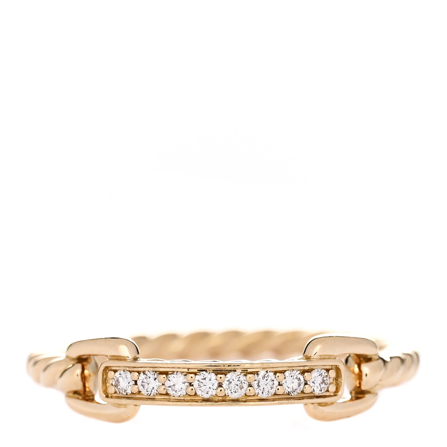 18K Yellow Gold Diamond Petite Pave Ring 57 8