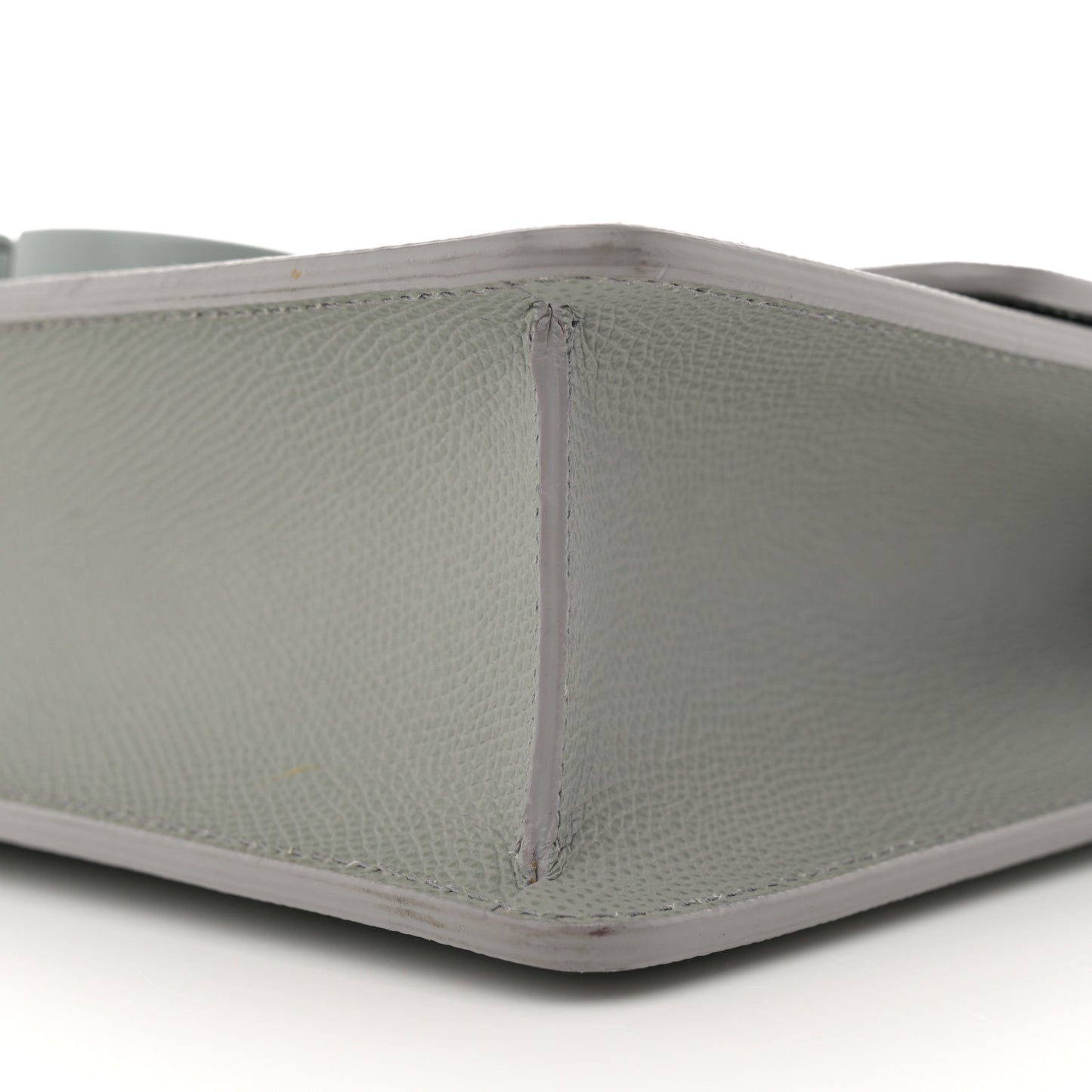 Ultra Matte Grained Calfskin 30 Montaigne Flap Bag Grey