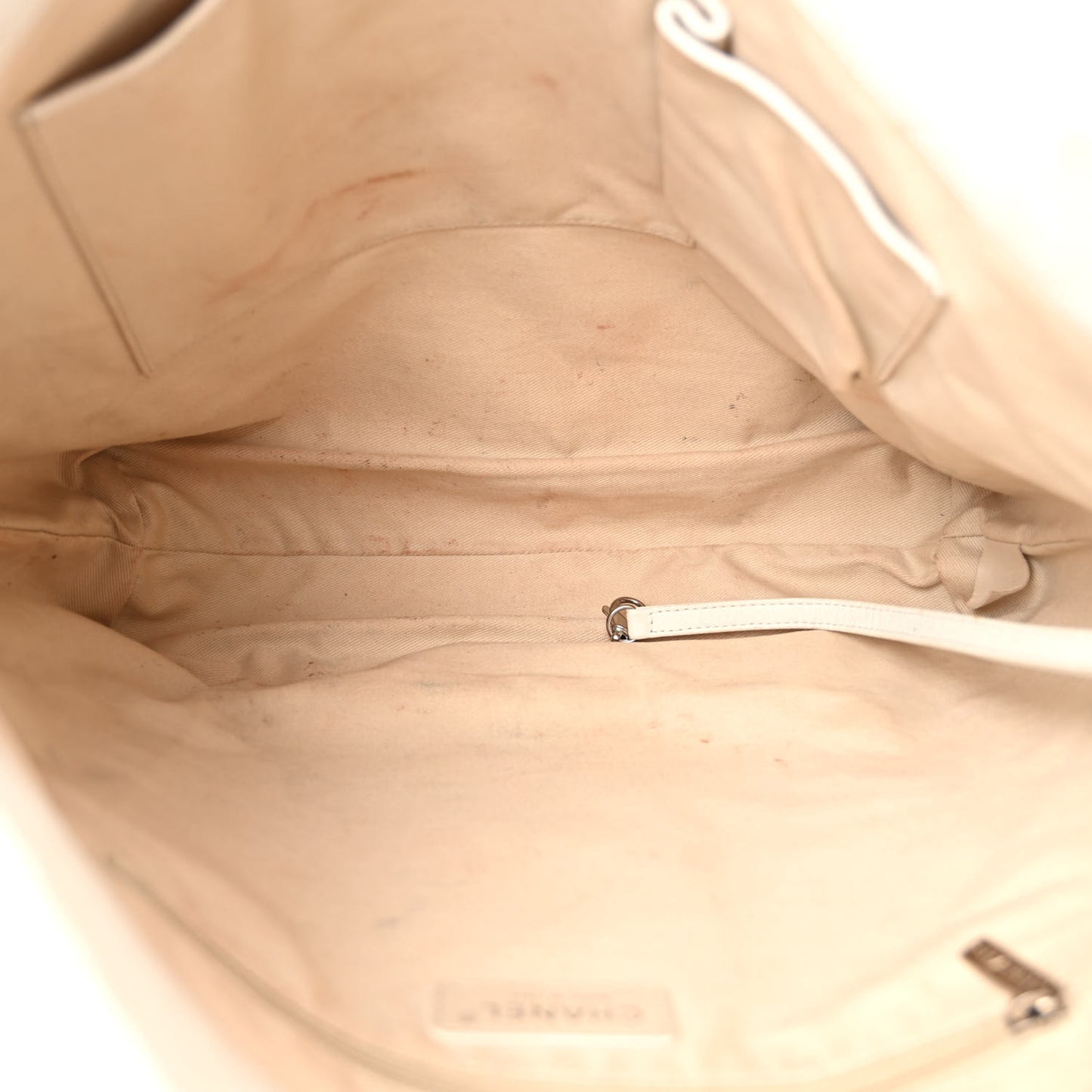 Caviar Stitched CC Pocket Tote White