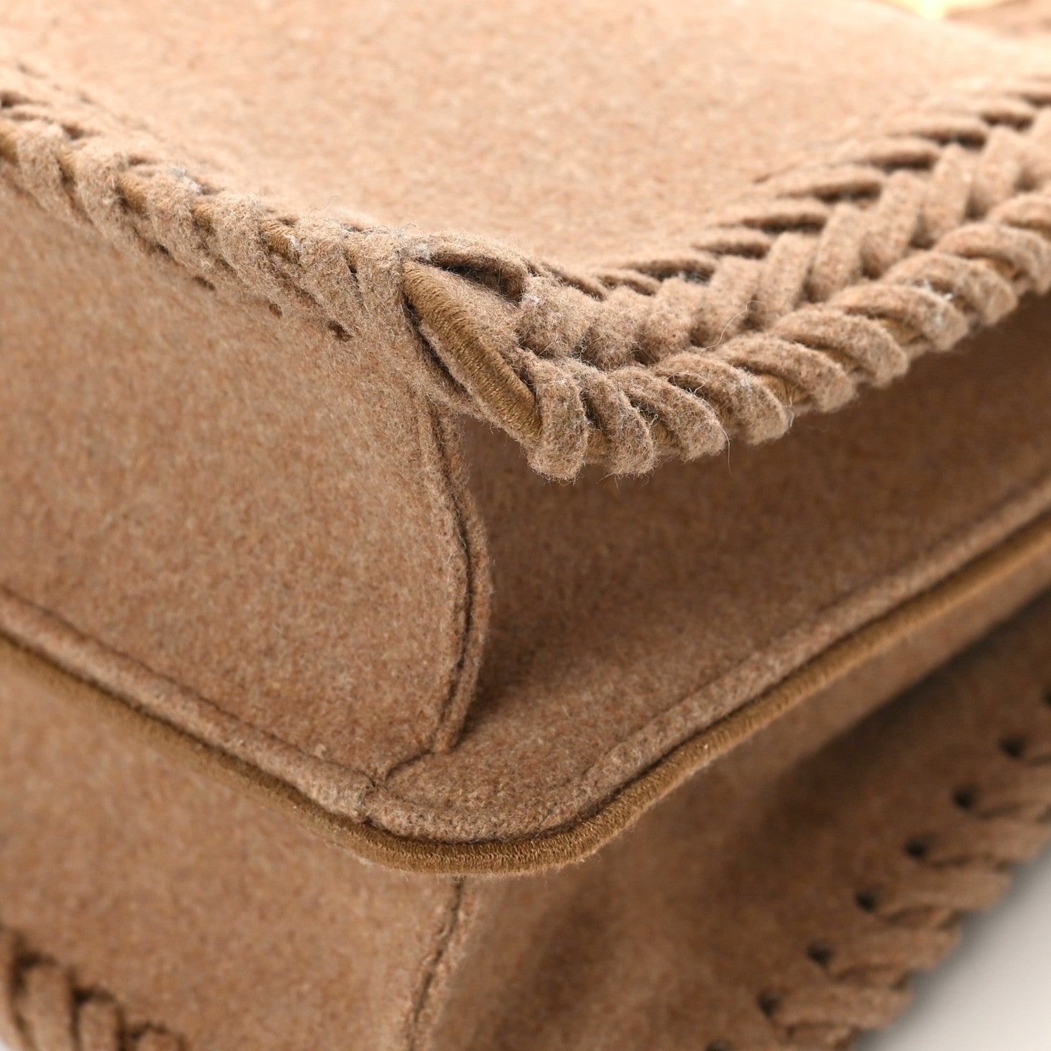 Fendi Flannel Woven Medium Peekaboo I SEE U Satchel Brown 9 of 9