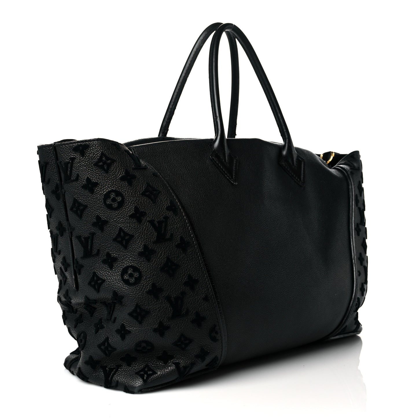 Cuir Orfevre Veau Cachemire Tote W GM Black