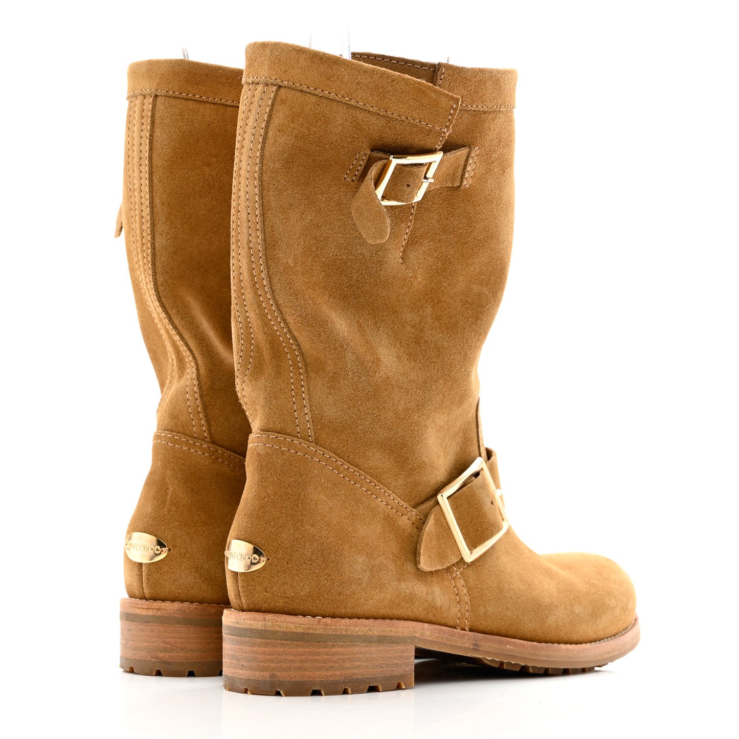 Suede Biker Boots 36.5 Tan