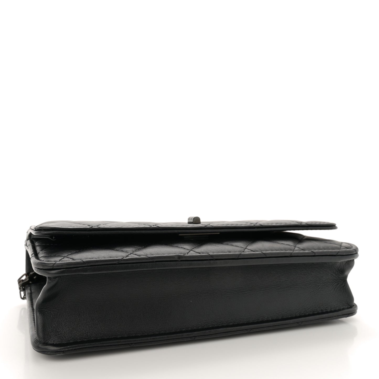 Aged Calfskin Quilted Reissue Wallet On Chain WOC So Black