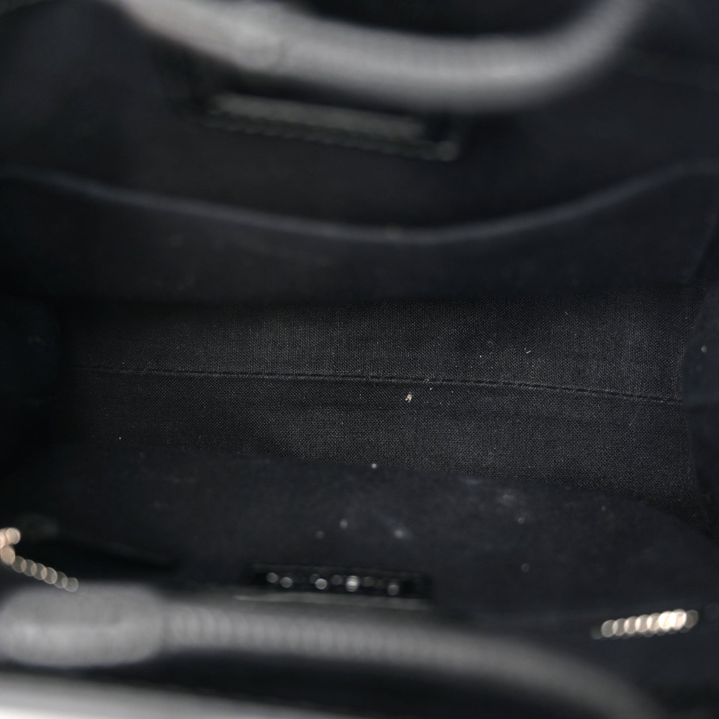 Patent Calfskin Logo Shopping Tote XXS Black