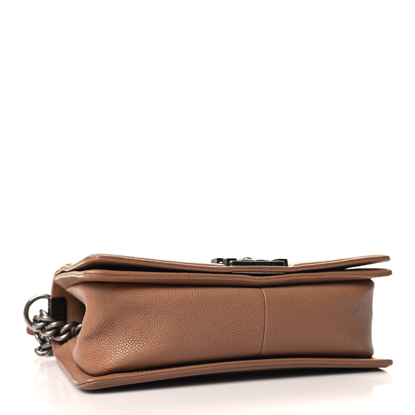 Caviar Quilted Medium Boy Flap Beige