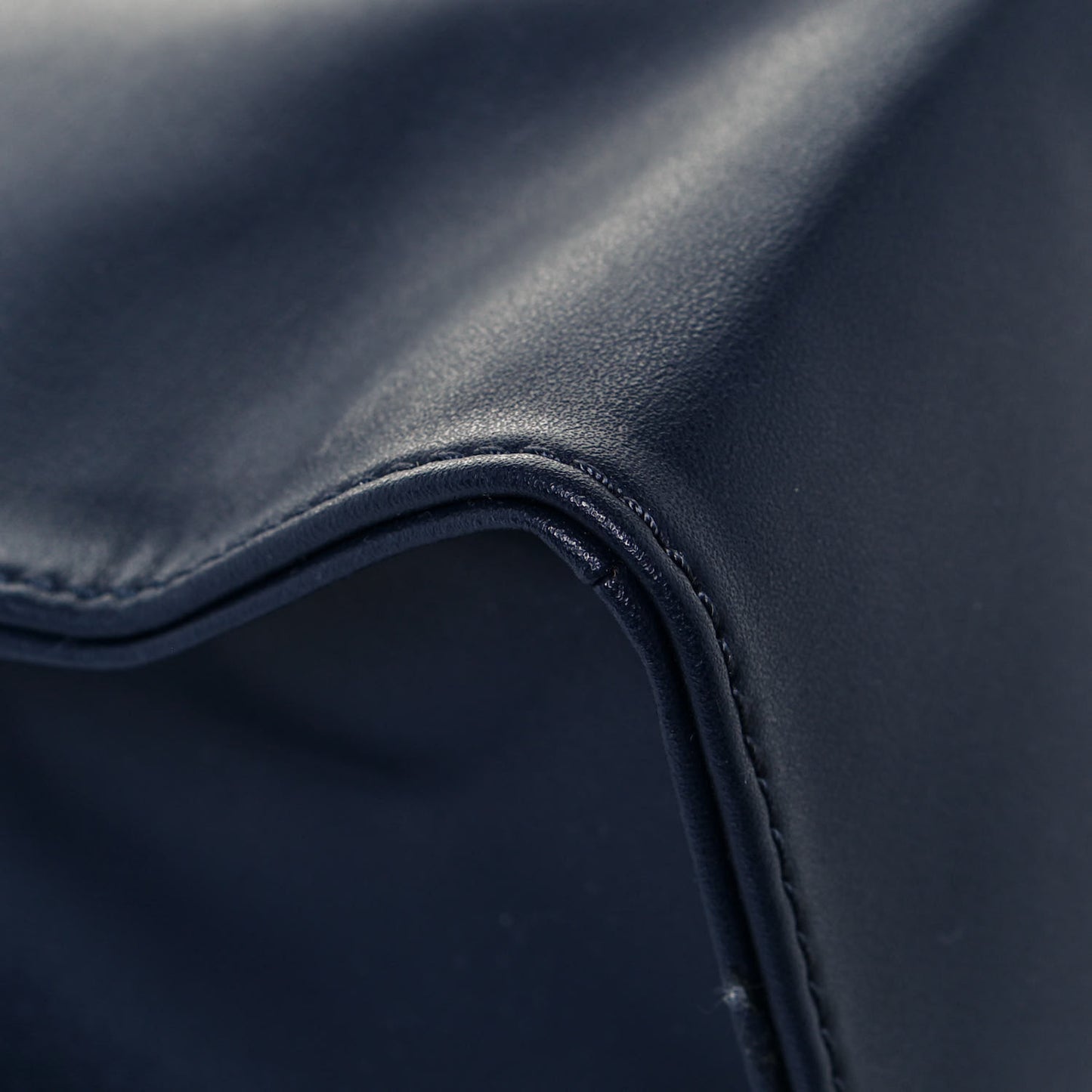 Vegan Leather Small Shopping Bag Navy