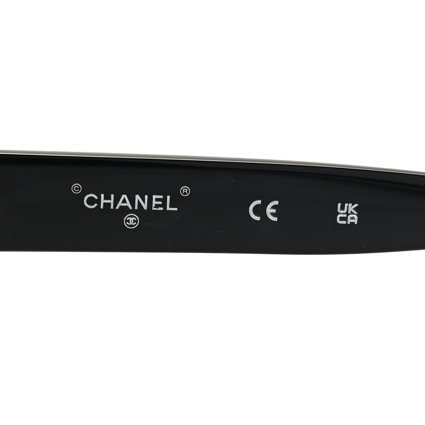Acetate Calfskin Chain Rectangle Sunglasses 71626A Black