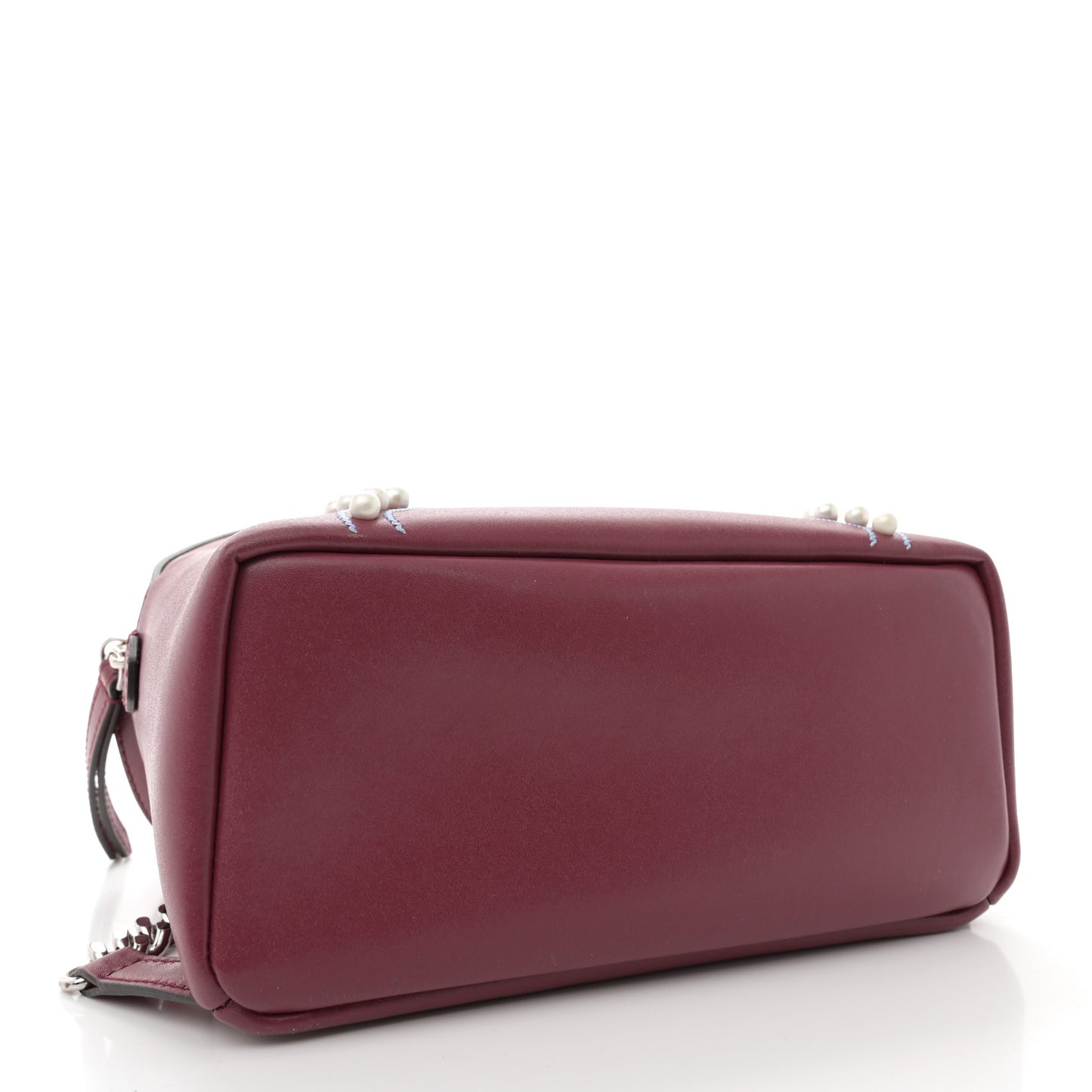 Vitello Liberty Pearl Romantic Bow Mini Backpack Black Cherry