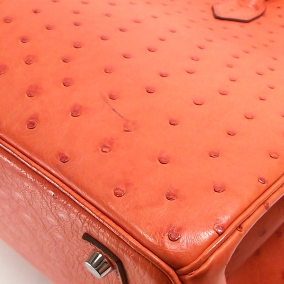 Ostrich BIRKIN 35 Orange