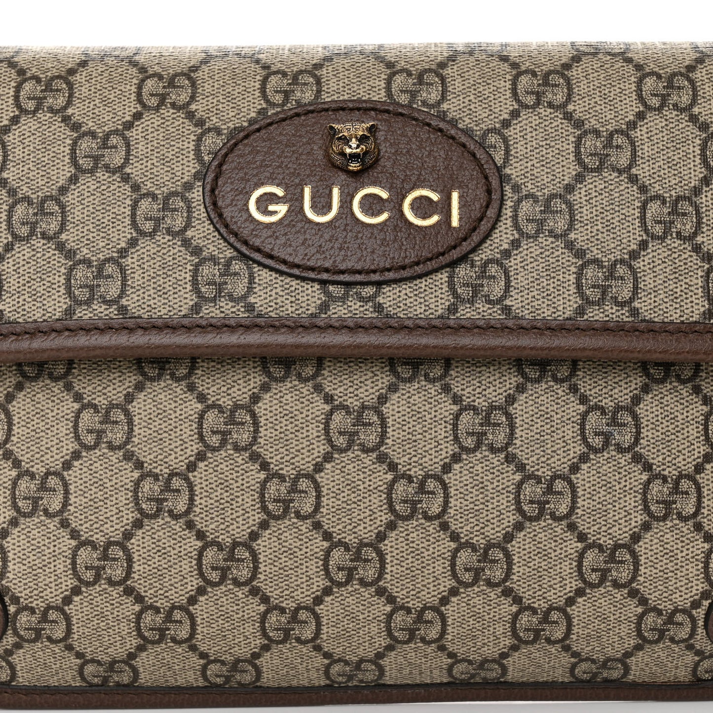 GG Supreme Monogram Neo Vintage Web Belt Bag Brown
