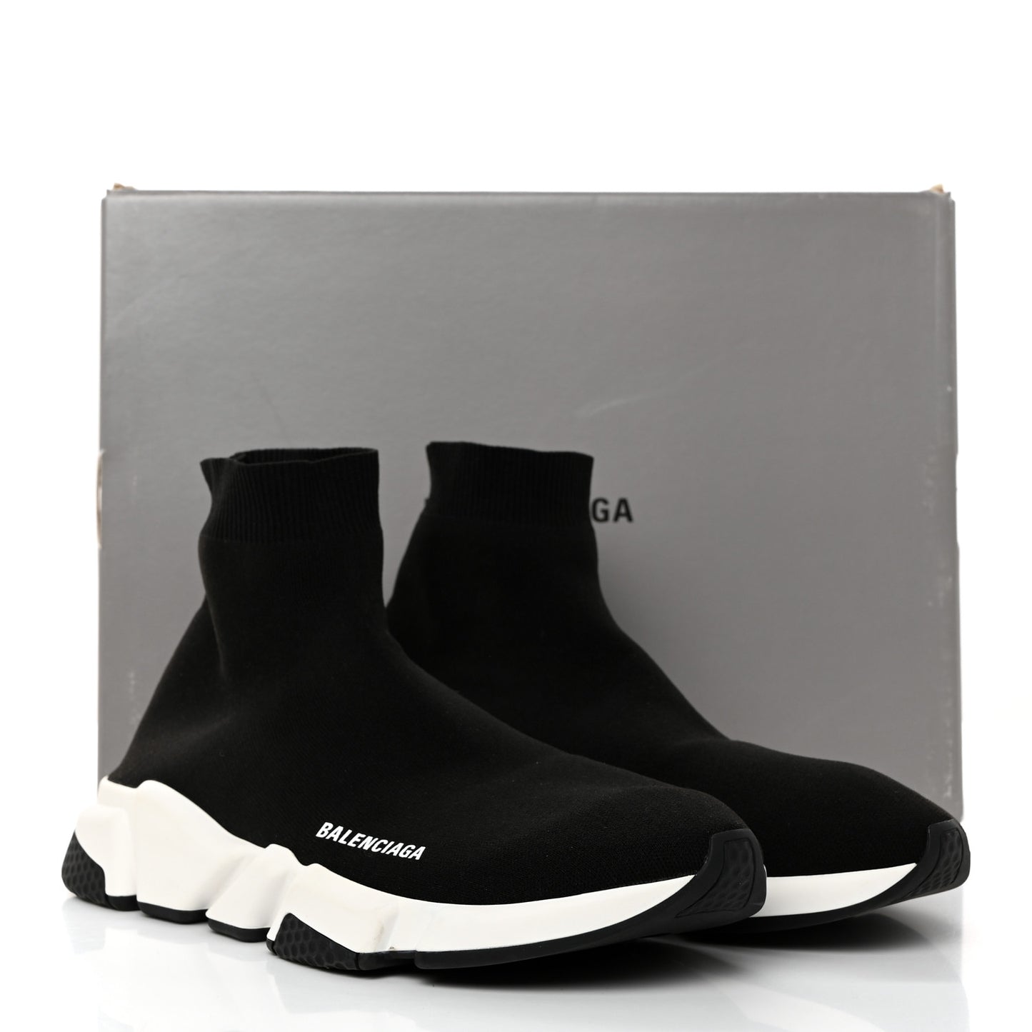 Neoprene Knit Mens Speed Sneakers 44 Black White
