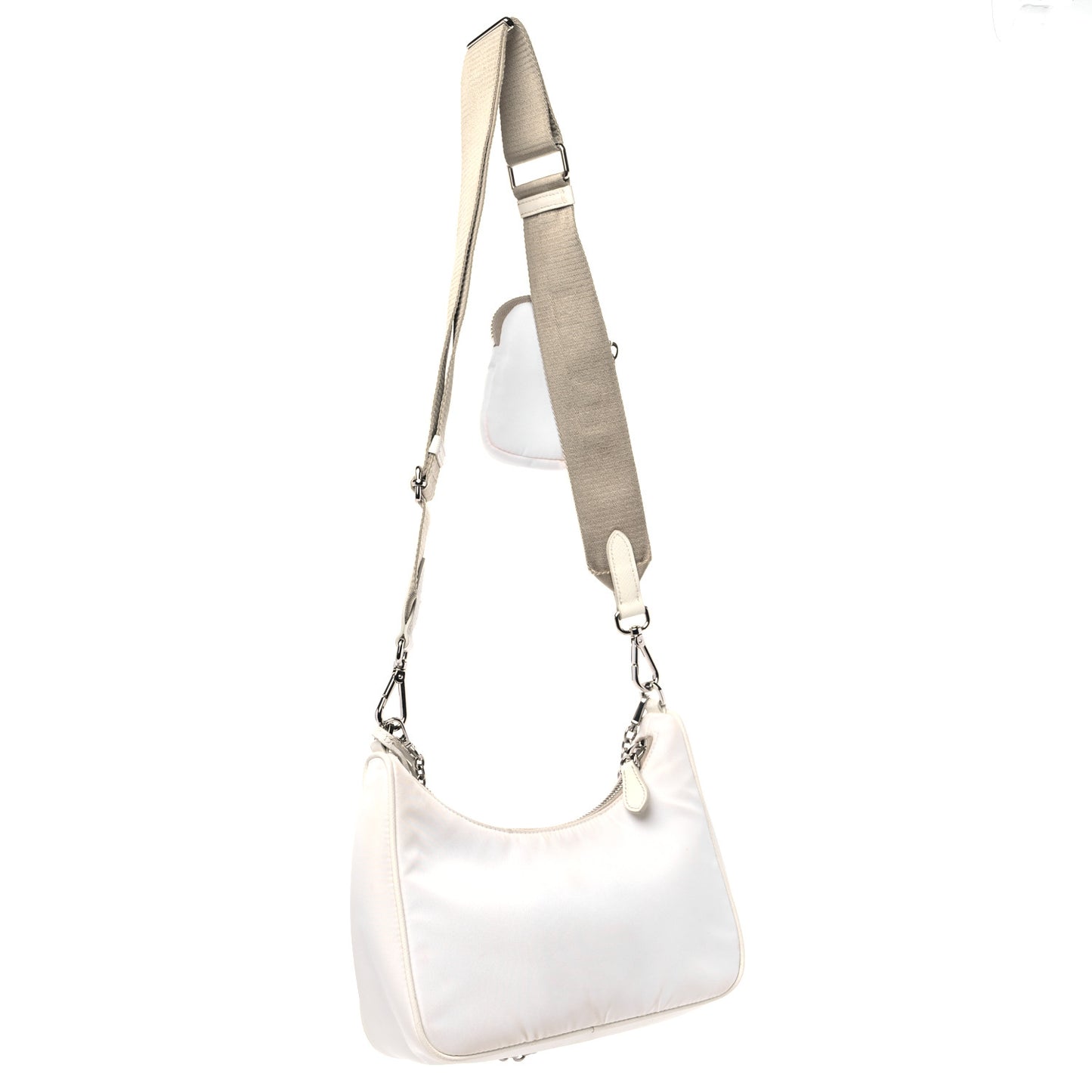 Nylon Re-Edition 2005 Shoulder Bag White