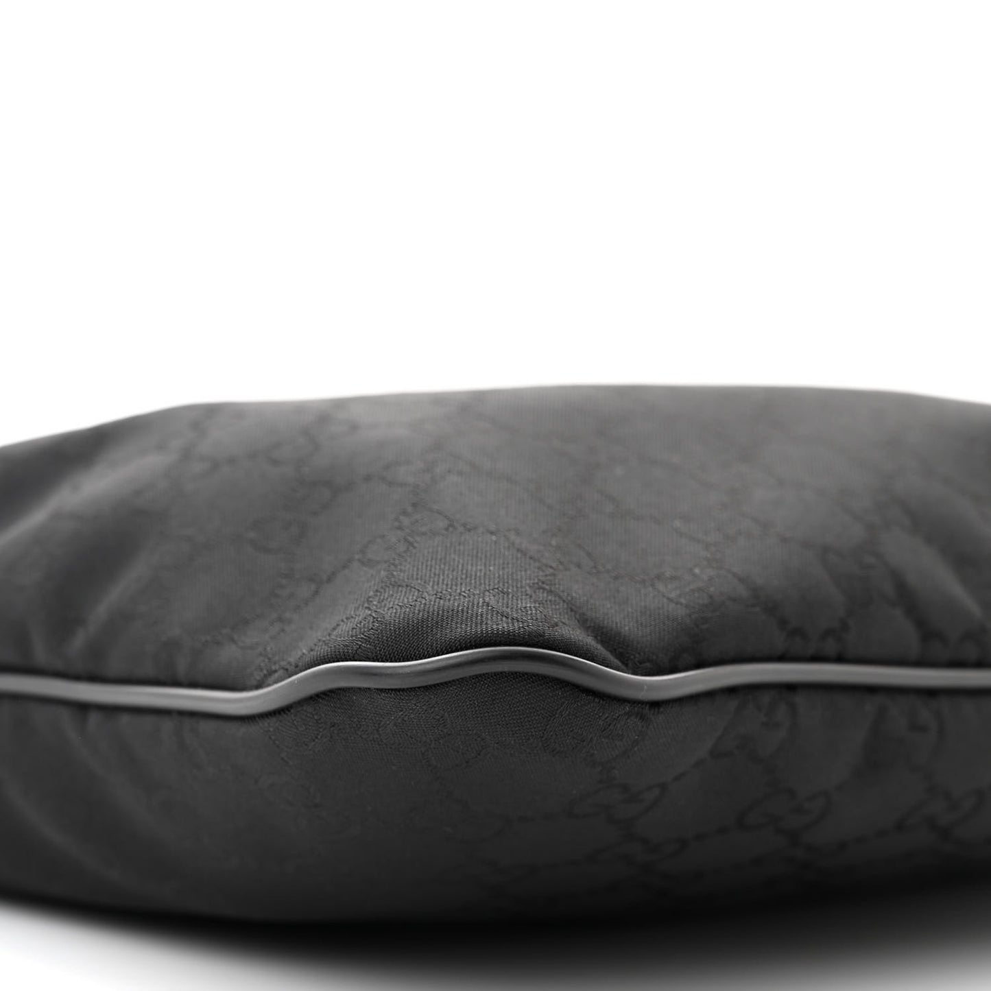 Nylon Monogram Small Flat Messenger Bag Black