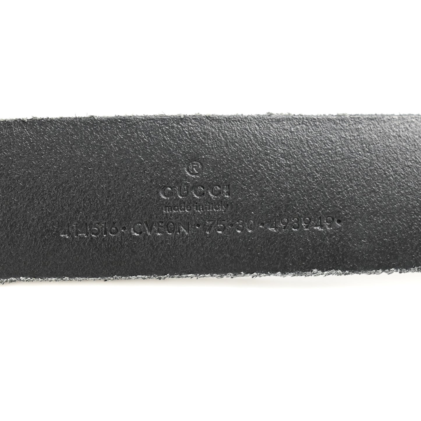 Cuoio Toscano Nickel Double G 30mm Belt 75 30 Black
