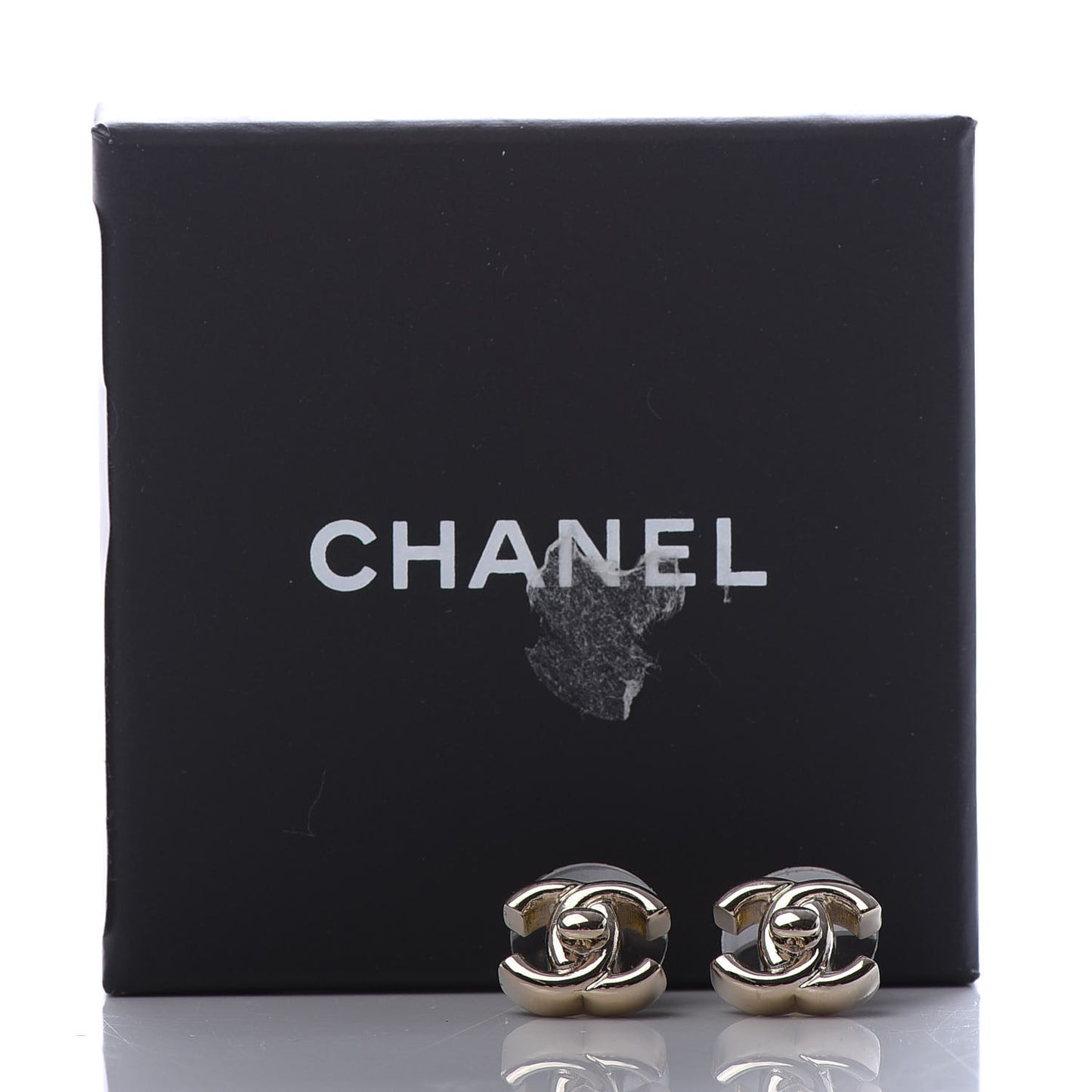 Metal CC Turnlock Earrings Gold