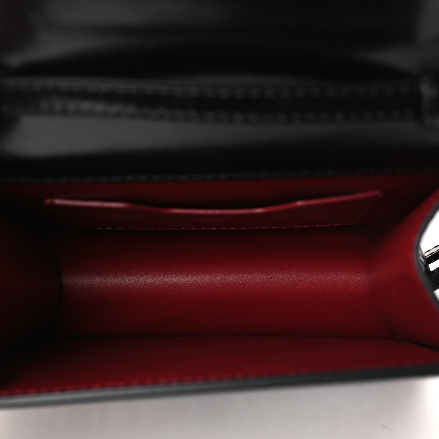 Glazed Calfskin Jitney 0.7 Not For Sale Crossbody Bag Black