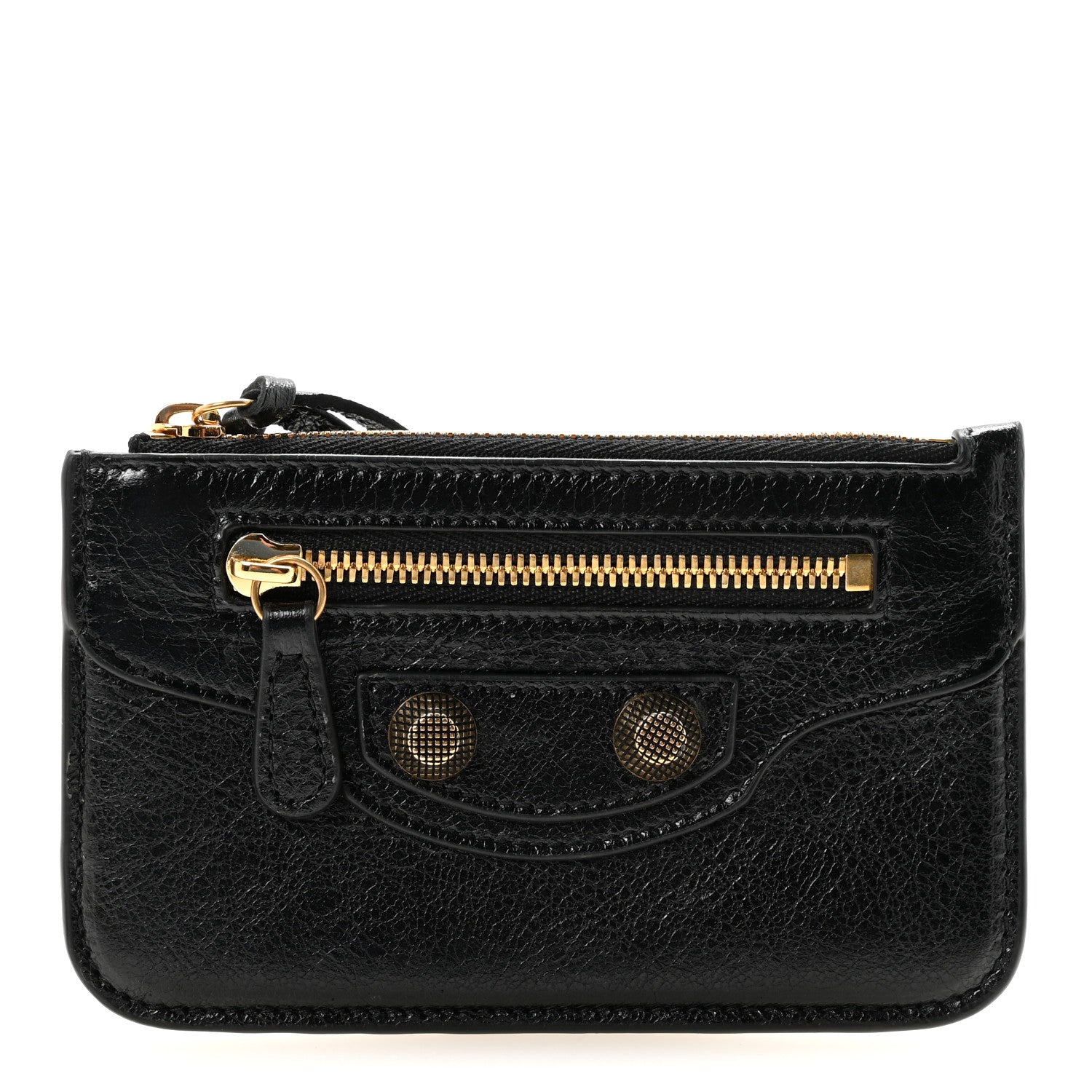 Balenciaga Agneau Le Cagole Coin Card Holder Black 1800903