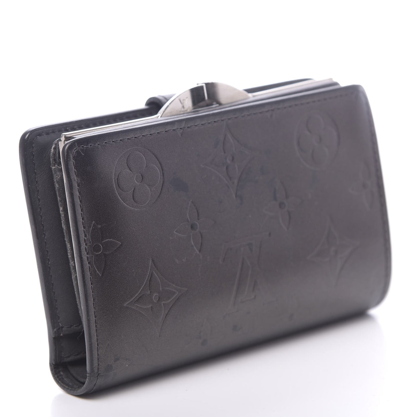 Mat Monogram French Purse Wallet Black