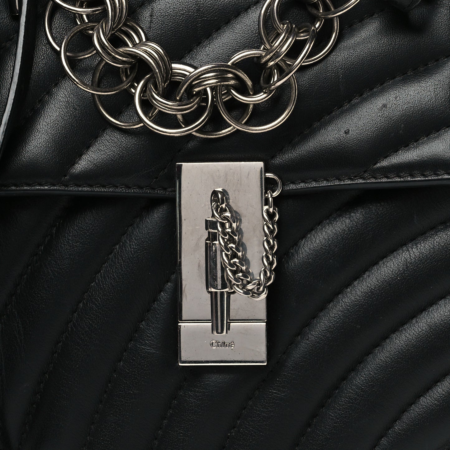 Calfskin Quilted Mini Drew Bijou Shoulder Bag Black