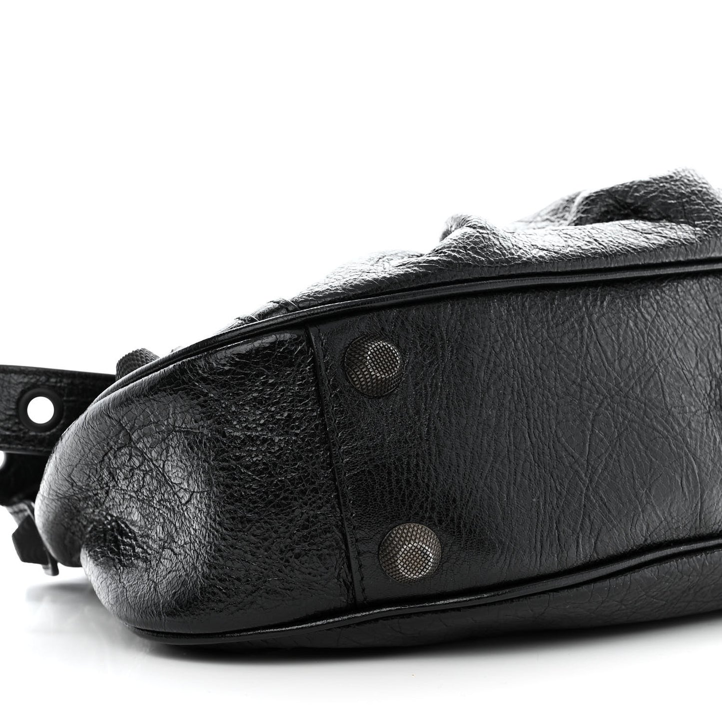 Agneau Arena Monochrome Small Le Cagole Shoulder Bag Black