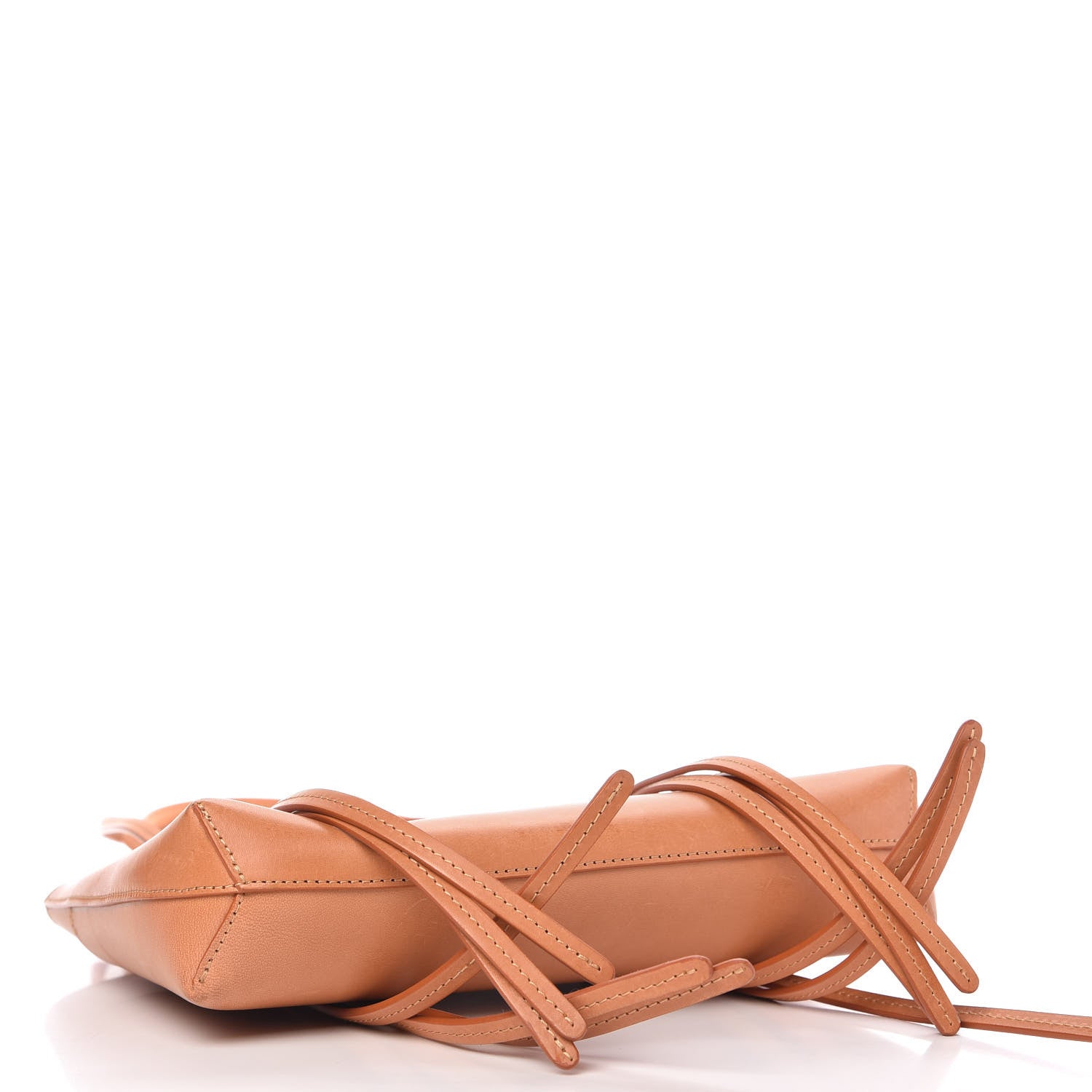 Mansur Gavriel Calfskin Fringe Tote Cammello Rosa 4 of 9