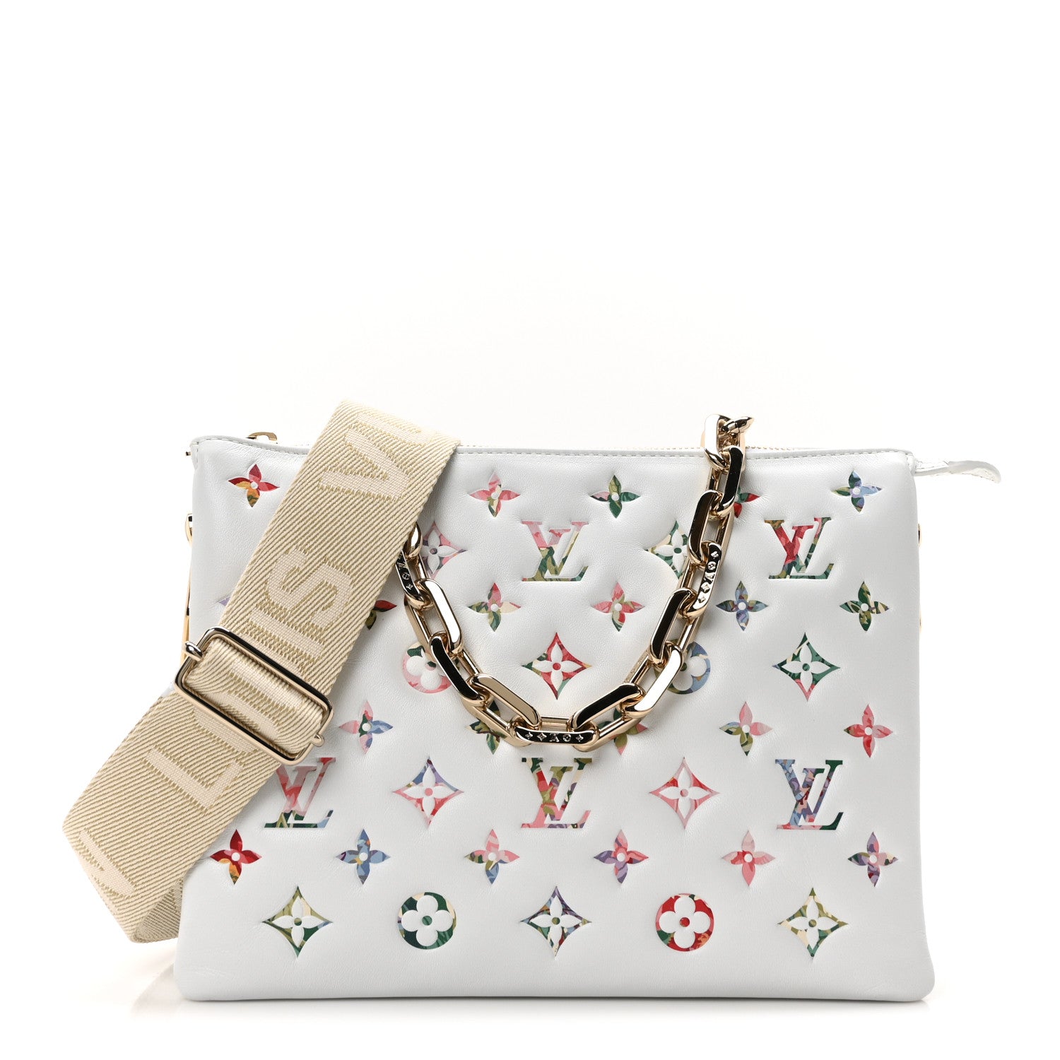 Louis Vuitton Lambskin Embossed Monogram LV Garden Coussin PM