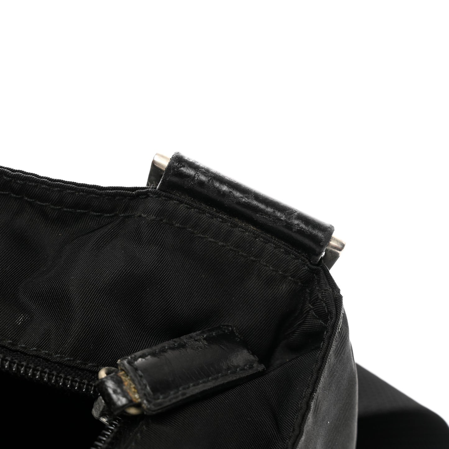 Nylon Vela Flat Messenger Bag Black