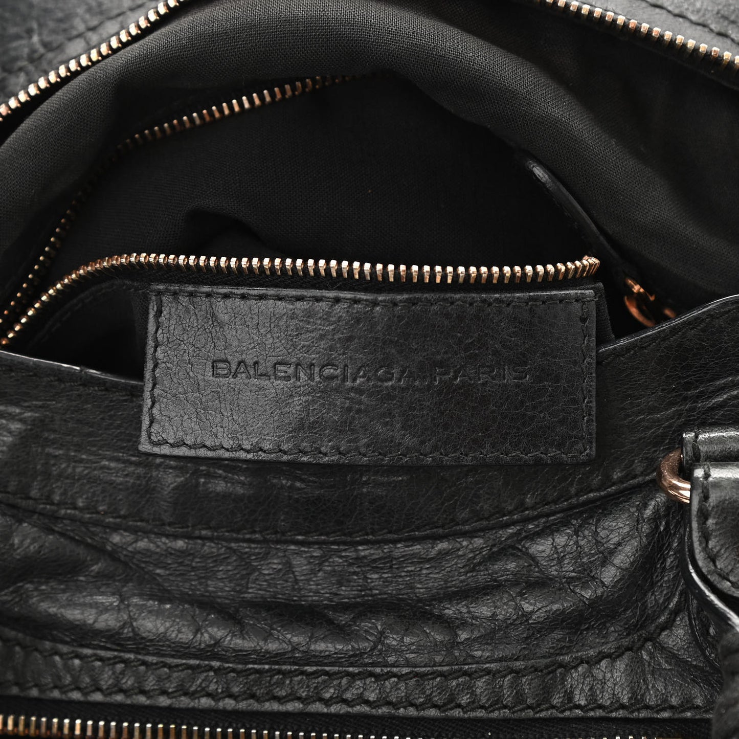 Agneau Giant 12 Rose Gold Hardware Town Black